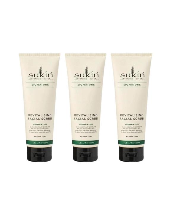 3 x Sukin Signature Revitalising Facial Scrub 125mL