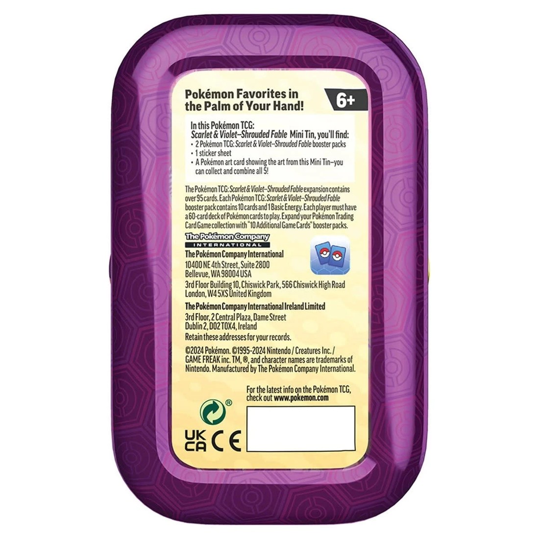 7 Pokemon Trading Card Game: Scarlet & Violet Shrouded Fable Mini Tin - Assorted, 7 of 9