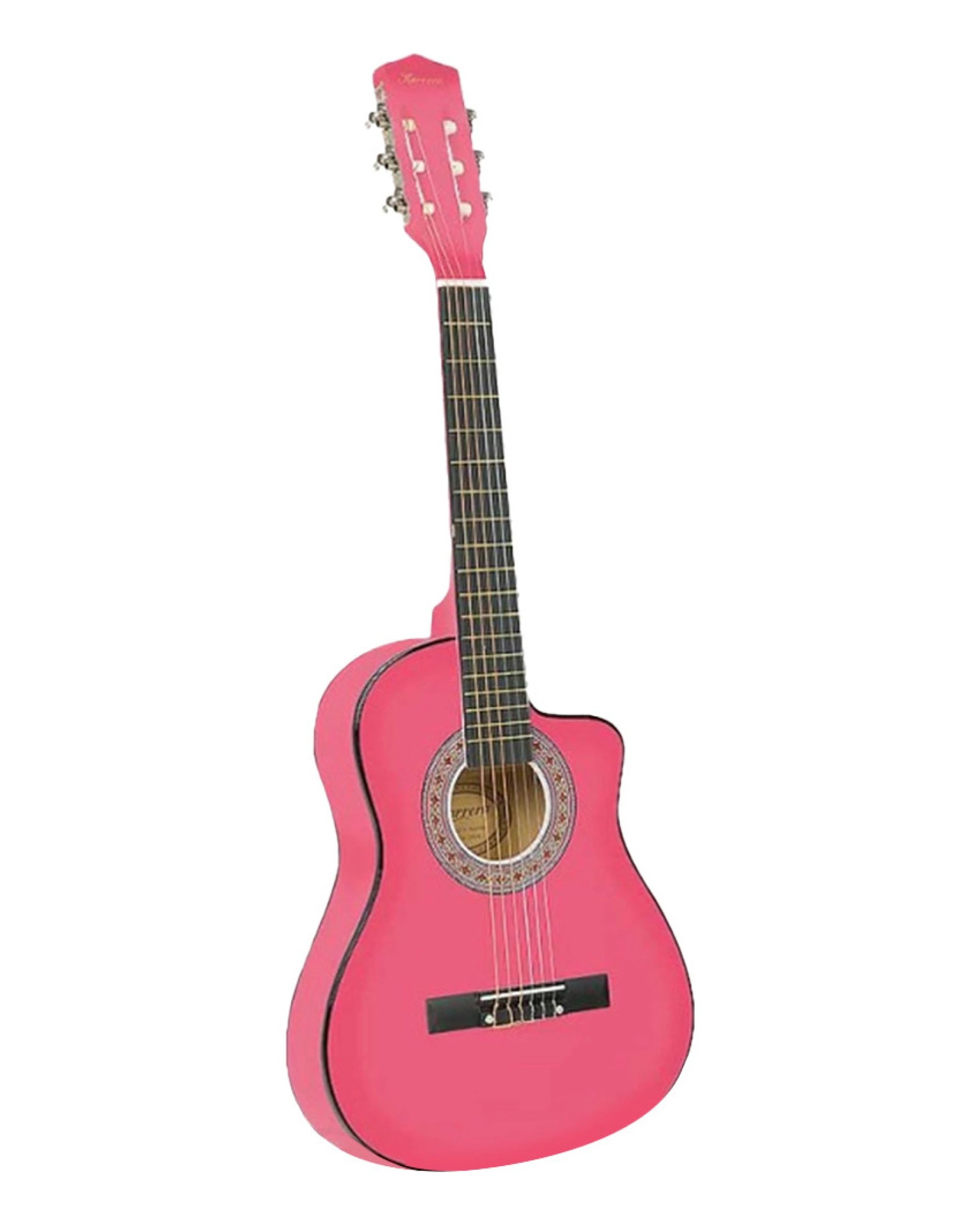 1 Karrera Childrens Acoustic Cutaway Wooden Strings Guitar Ideal Kids Gift Half Size Musical Instrument, 1 of 5