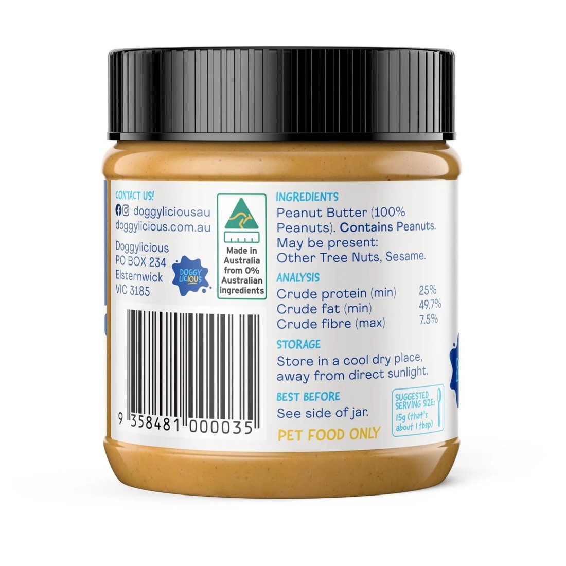 2 Doggylicious Original Doggy Peanut Butter 250g, 2 of 2