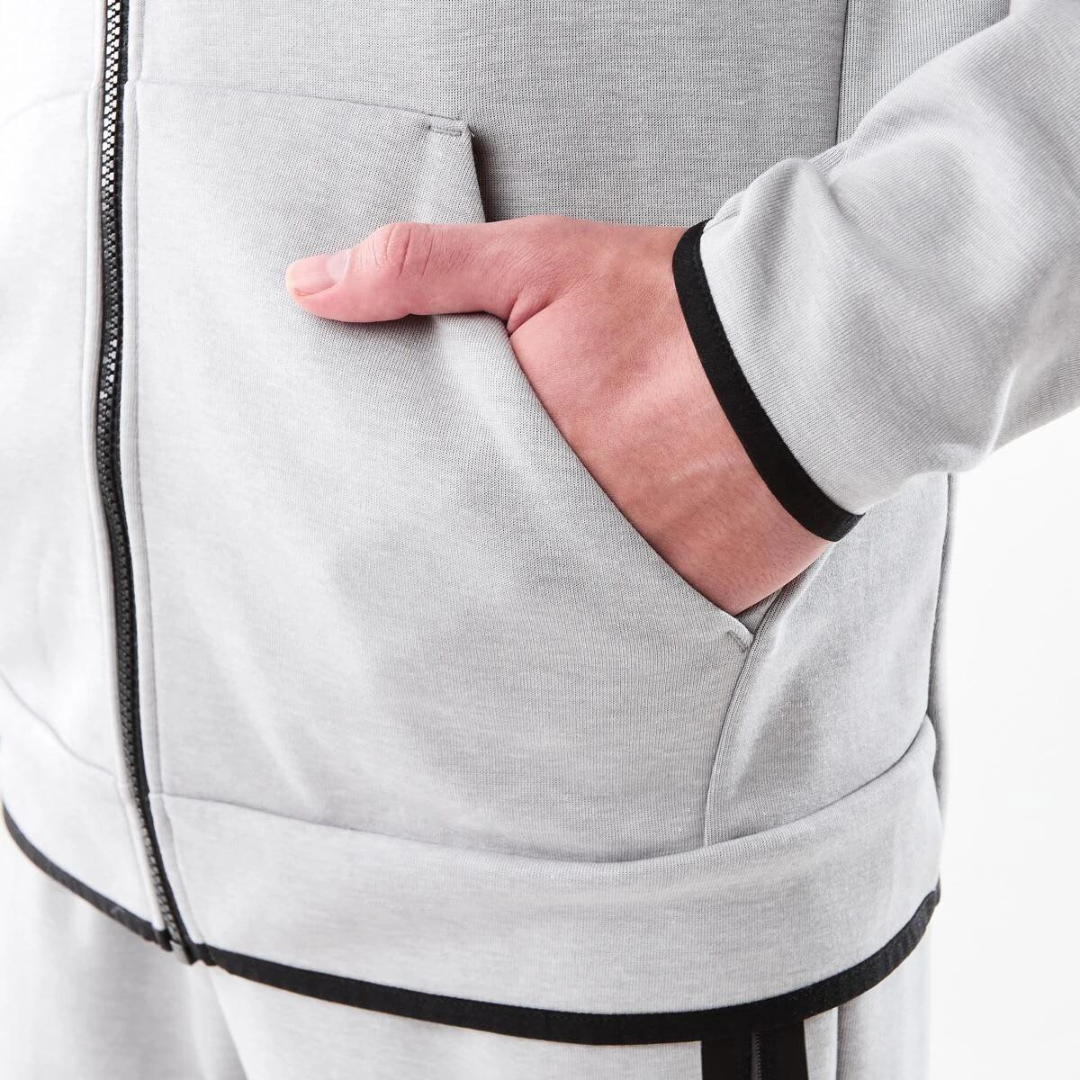 7 Active Mens Sports Hoodie GREY MARLE CORE, 7 of 8