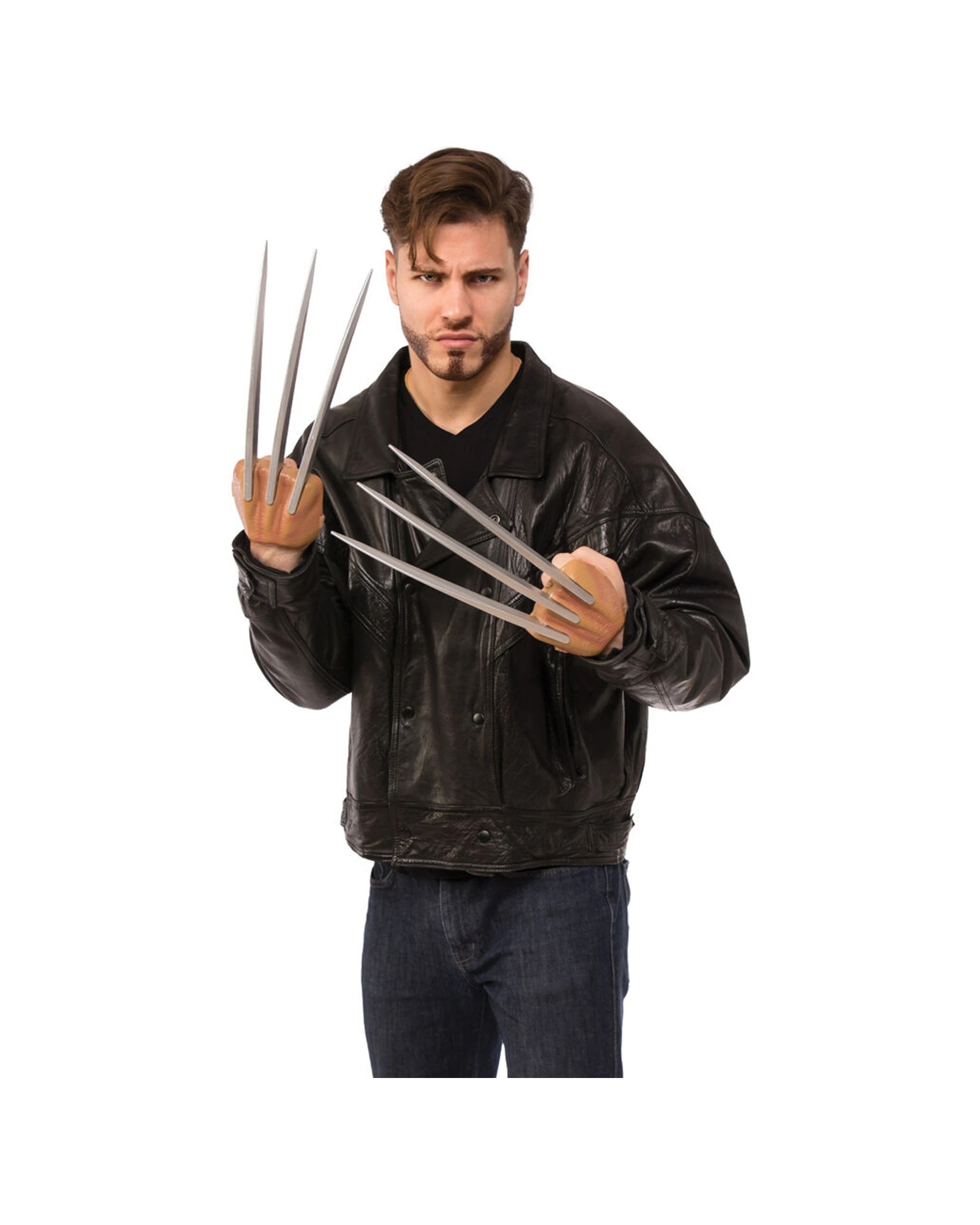 1 Marvel X-Men Wolverine Plastic Claws Costume Accessory Dress Up Adult - Black, 1 of 1