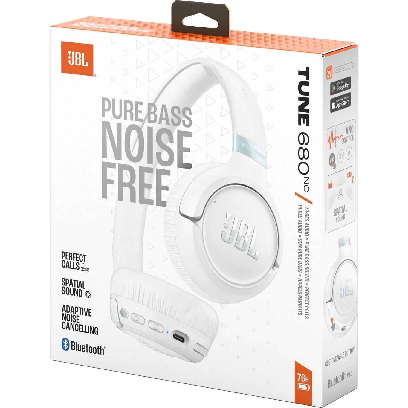 7 Jbl Tune 680nc Wireless On-ear Noise Cancelling Headphones White, 7 of 7
