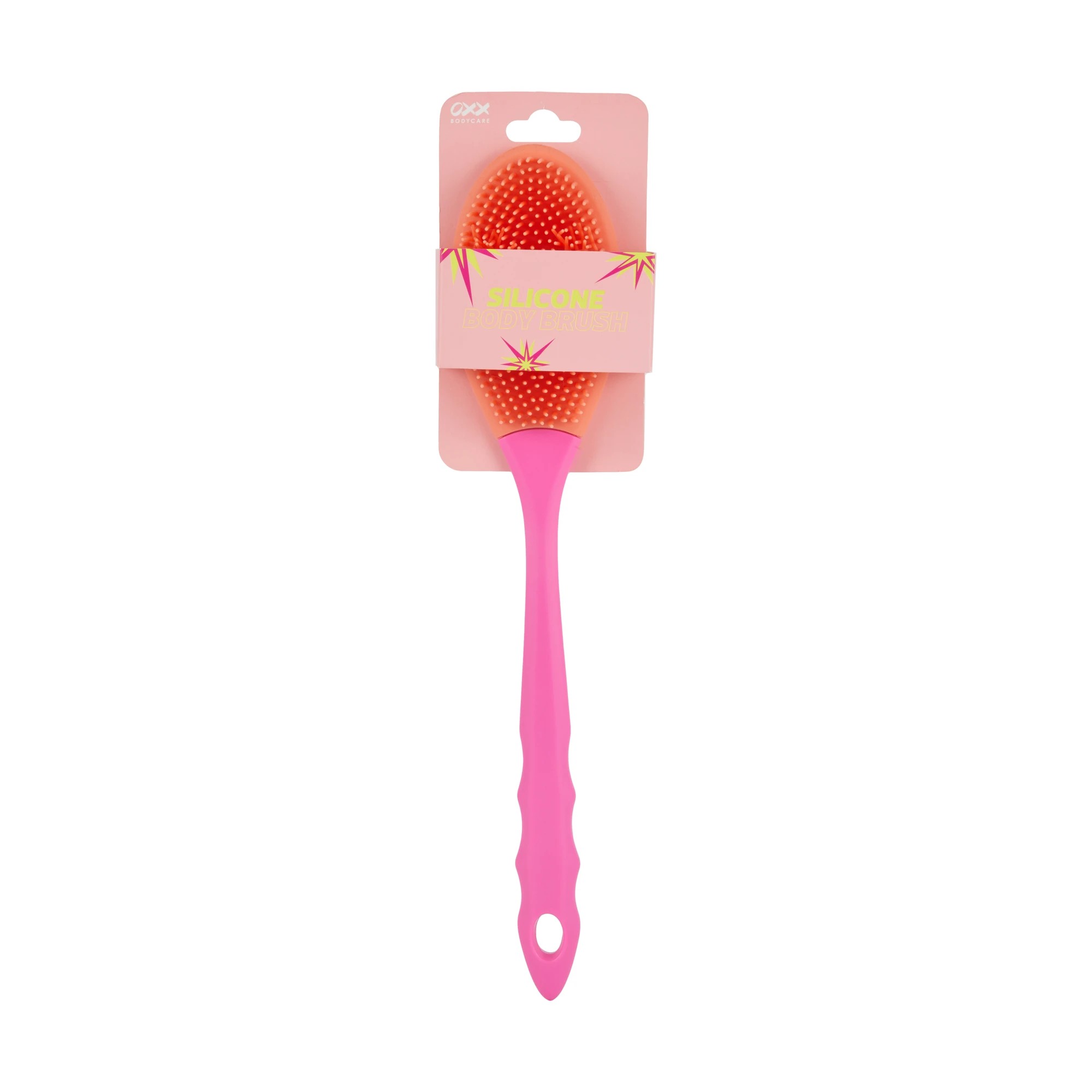 4 OXX Bodycare Silicone Body Brush - Pink and Orange, 4 of 4