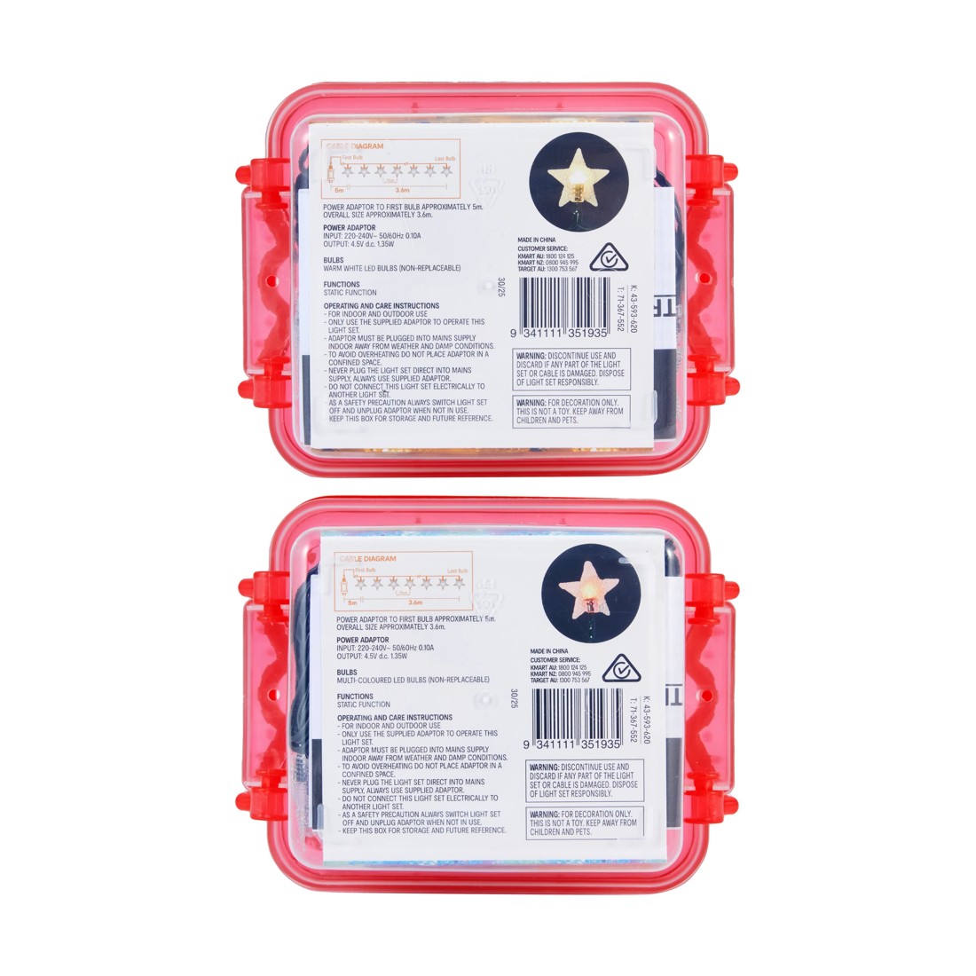 7 Low Voltage 25 LED Star String Lights - Assorted, 7 of 7