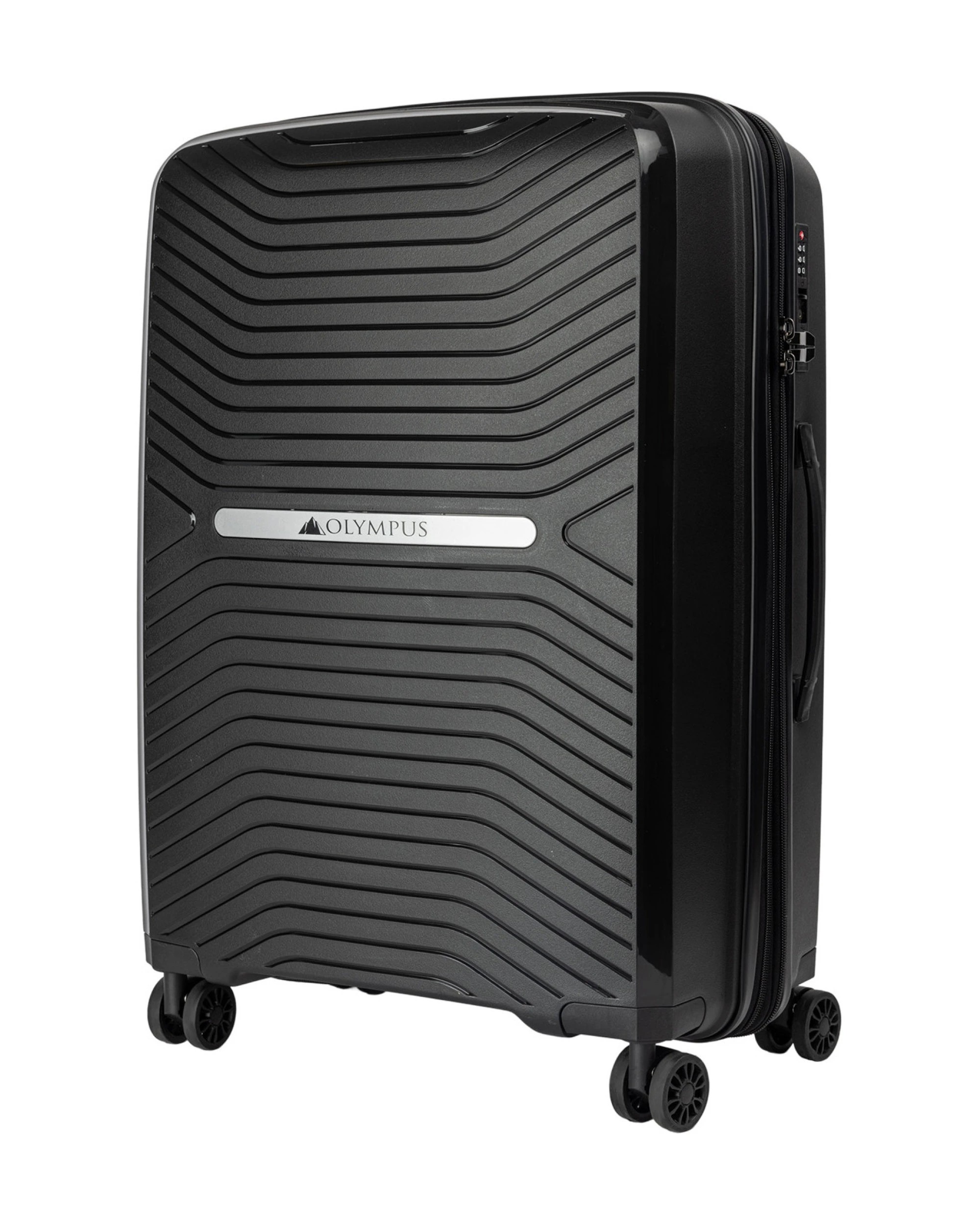 1 Olympus Astra 20in Lightweight Hard Shell Suitcase in Obsidian - Black, 1 of 9