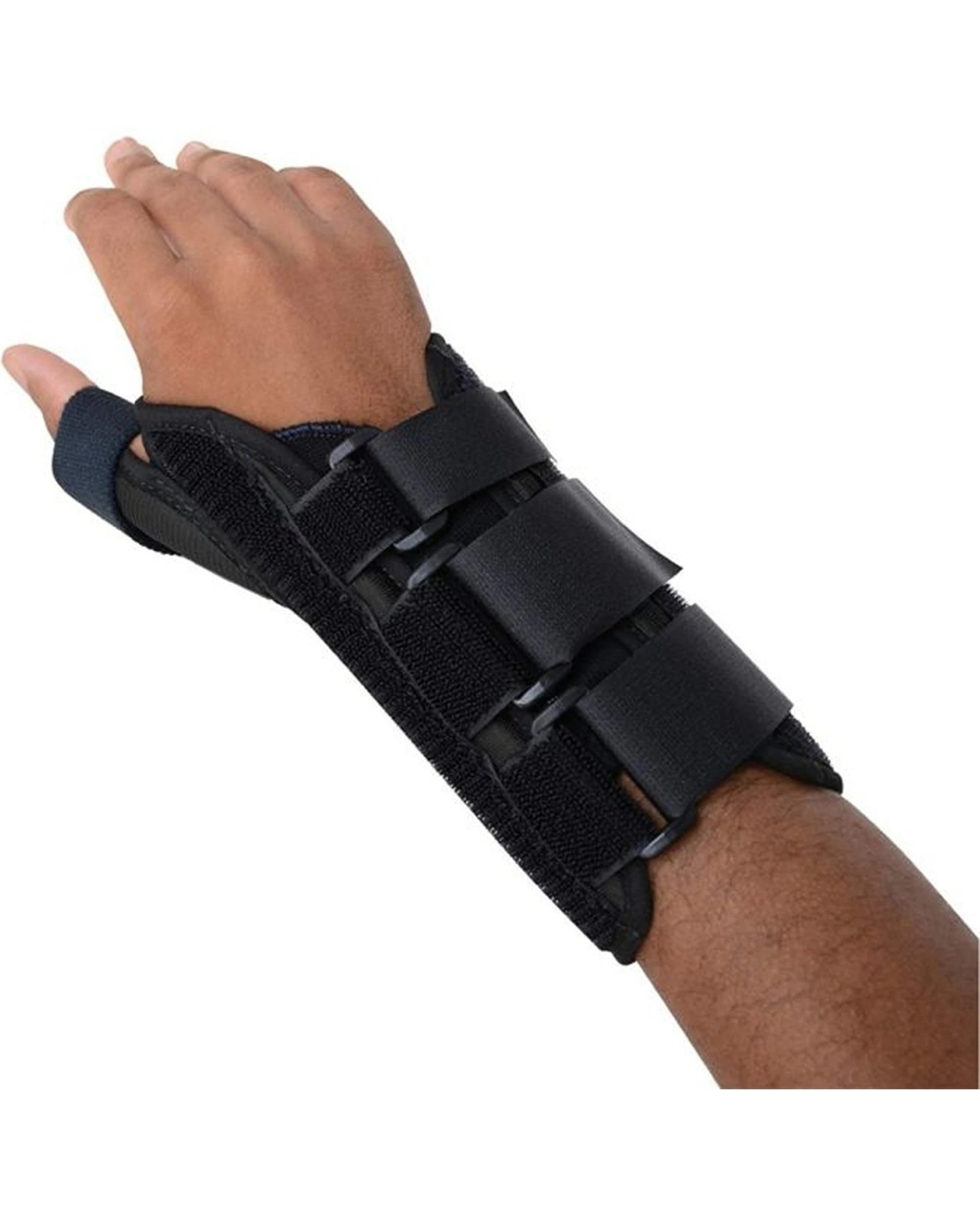 1 Bodyassist Deluxe Wrist and Thumb Spica Brace Anatomical Contour Left Medium - Black - Black, 1 of 1
