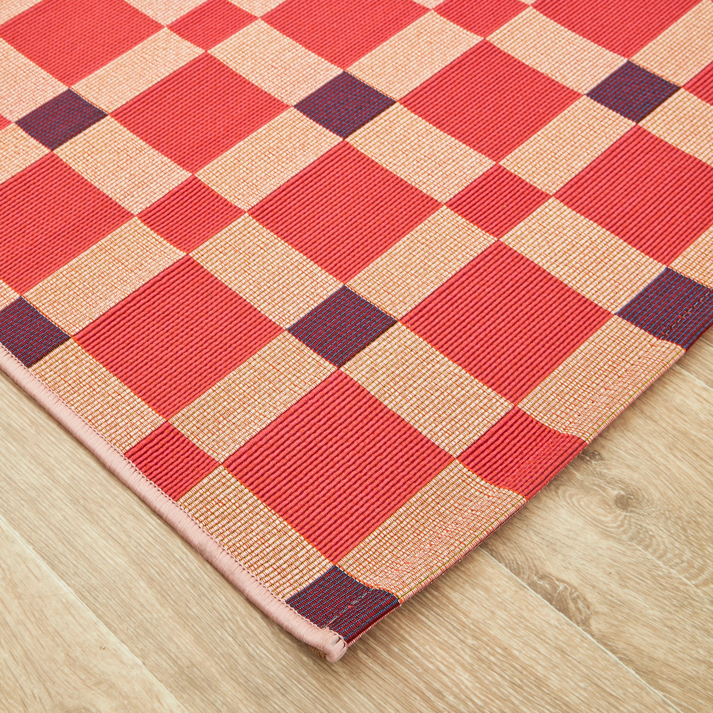 4 Common Ground Rugs Horizon Tito 200x80cm - Small Outdoor Rug - Pink, 4 of 6