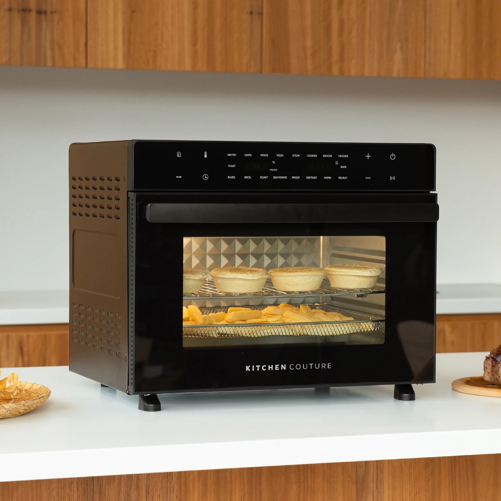 2 Kitchen Couture 45 Litre Multifunctional Air Fryer Oven Big Papa Digital - Black, 2 of 9