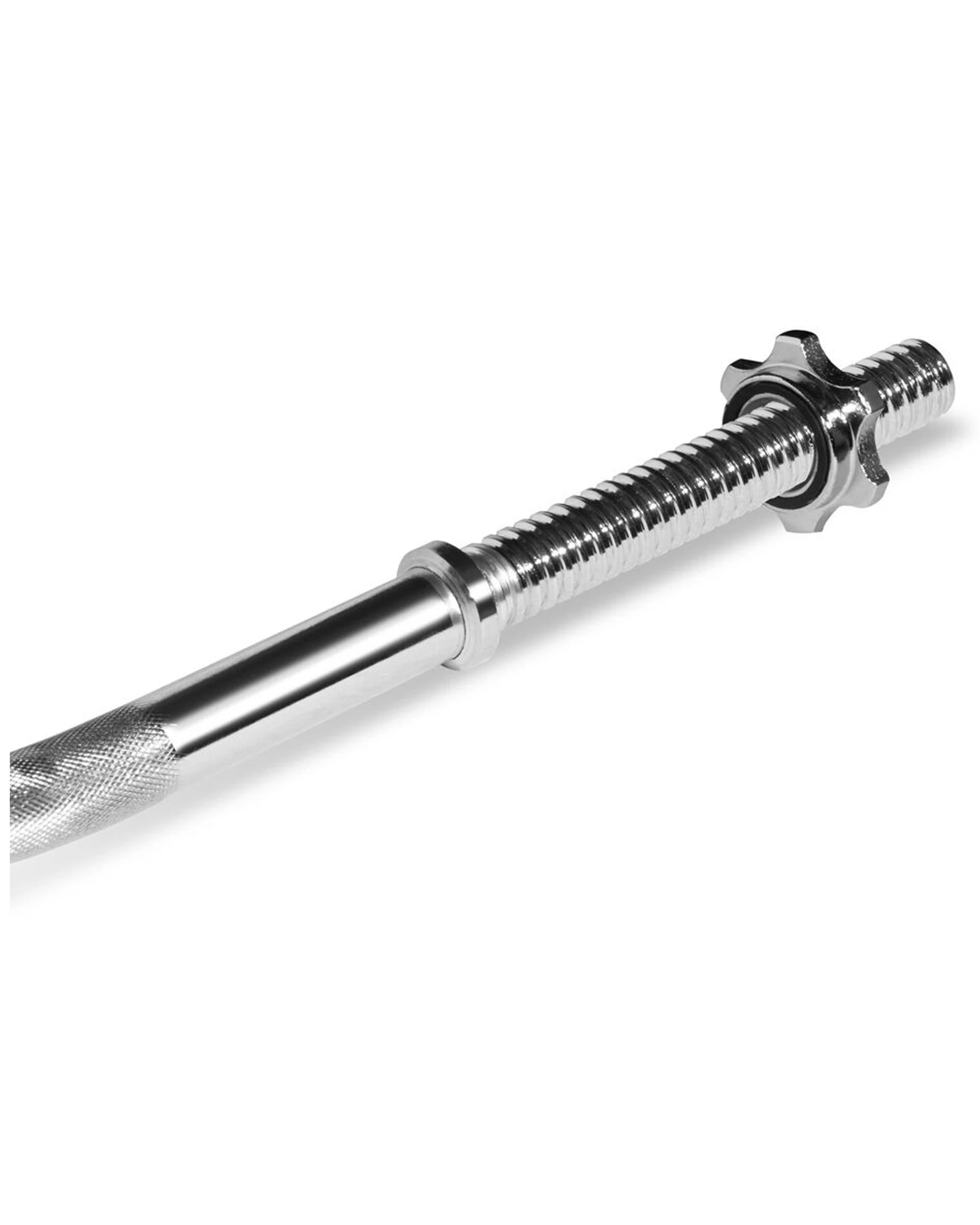 2 Bodyworx Spinlock Curl Bar And Collars V2 47in 80kg Max Strength Training - Silver, 2 of 3