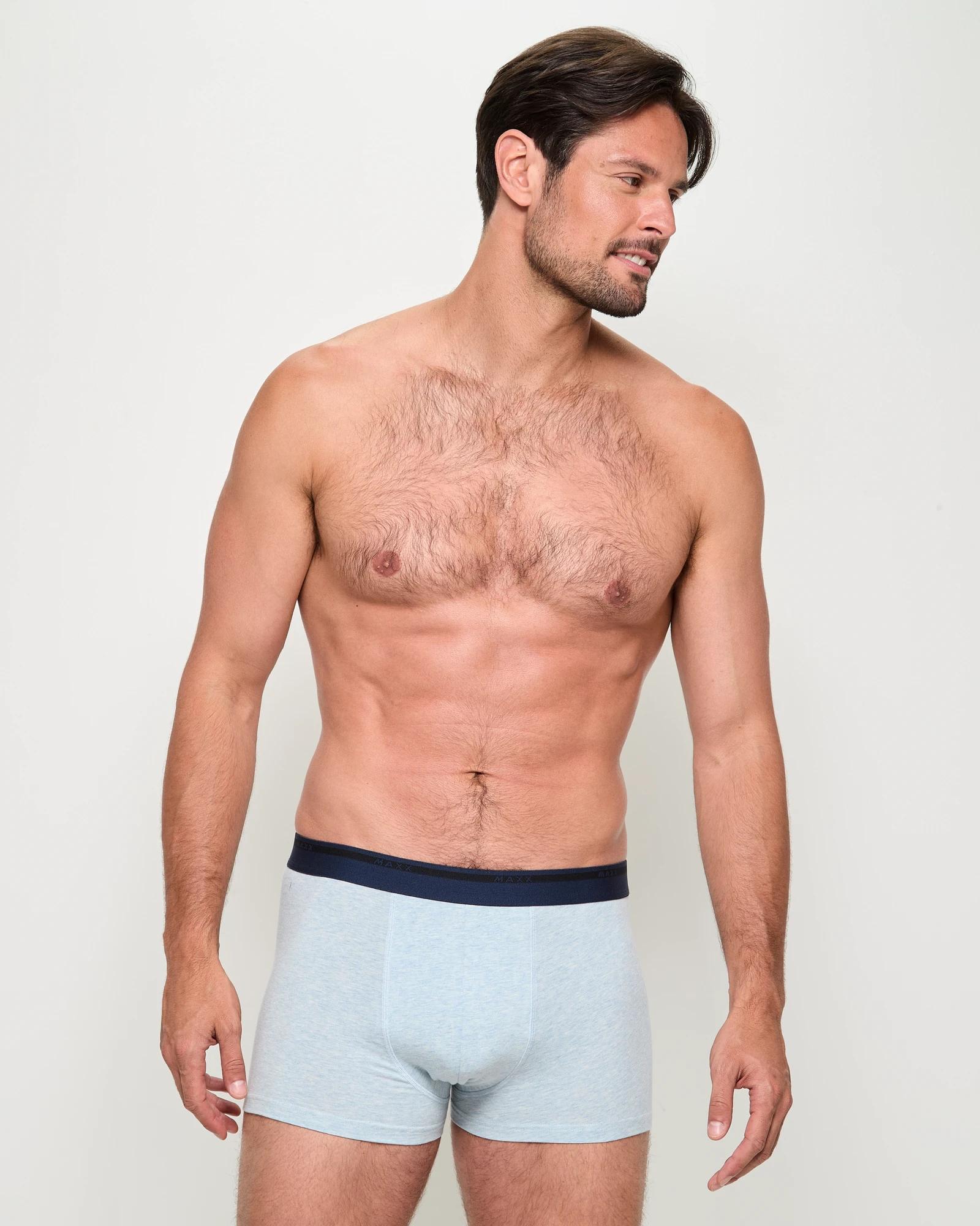 2 3 Pack Australian Cotton Blend Hipster Trunks - Maxx BLUES, 2 of 3