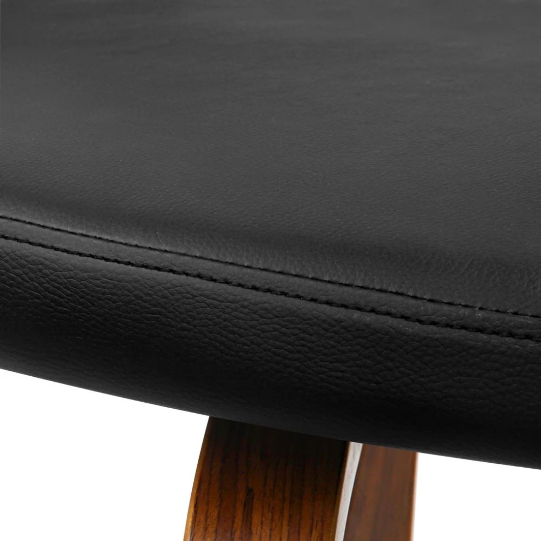 7 Artiss 2x Bar Stools Swivel Leather Chair 65cm - Black, 7 of 8