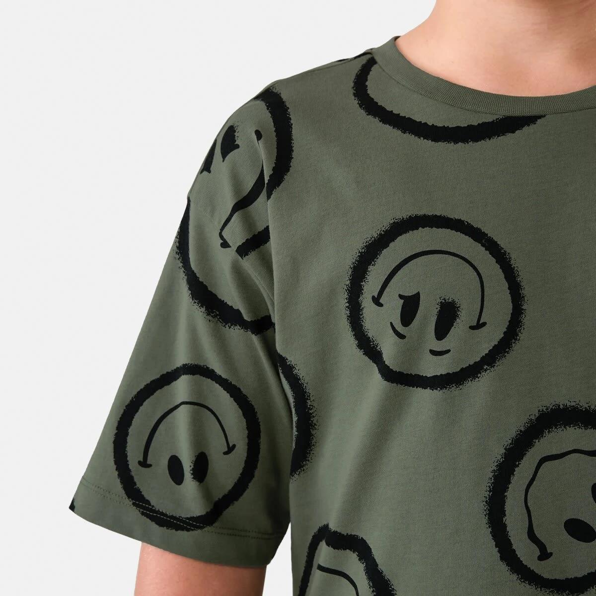 4 Short Sleeve Top and Long Pants Pyjama Set Grn Emotes, 4 of 7