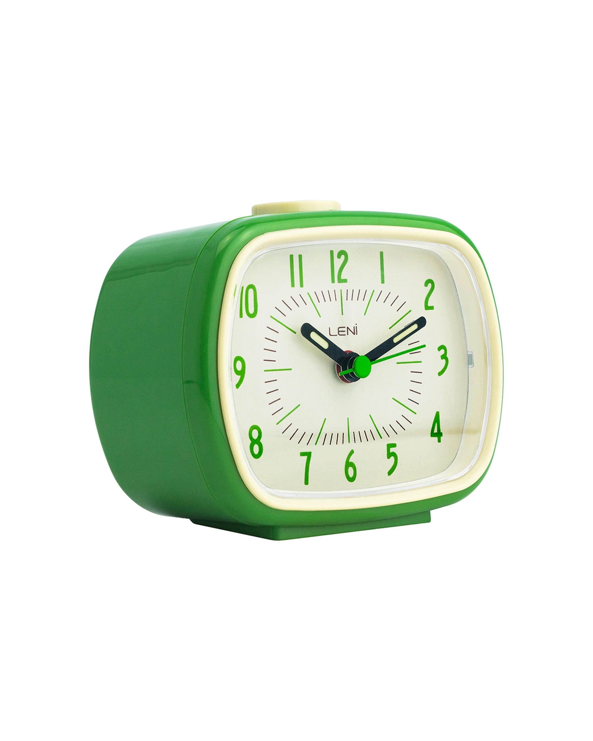 3 Leni Retro 9cm Alarm Clock Luminescent Hands Audible Beep-Beep Alarm - Green, 3 of 7