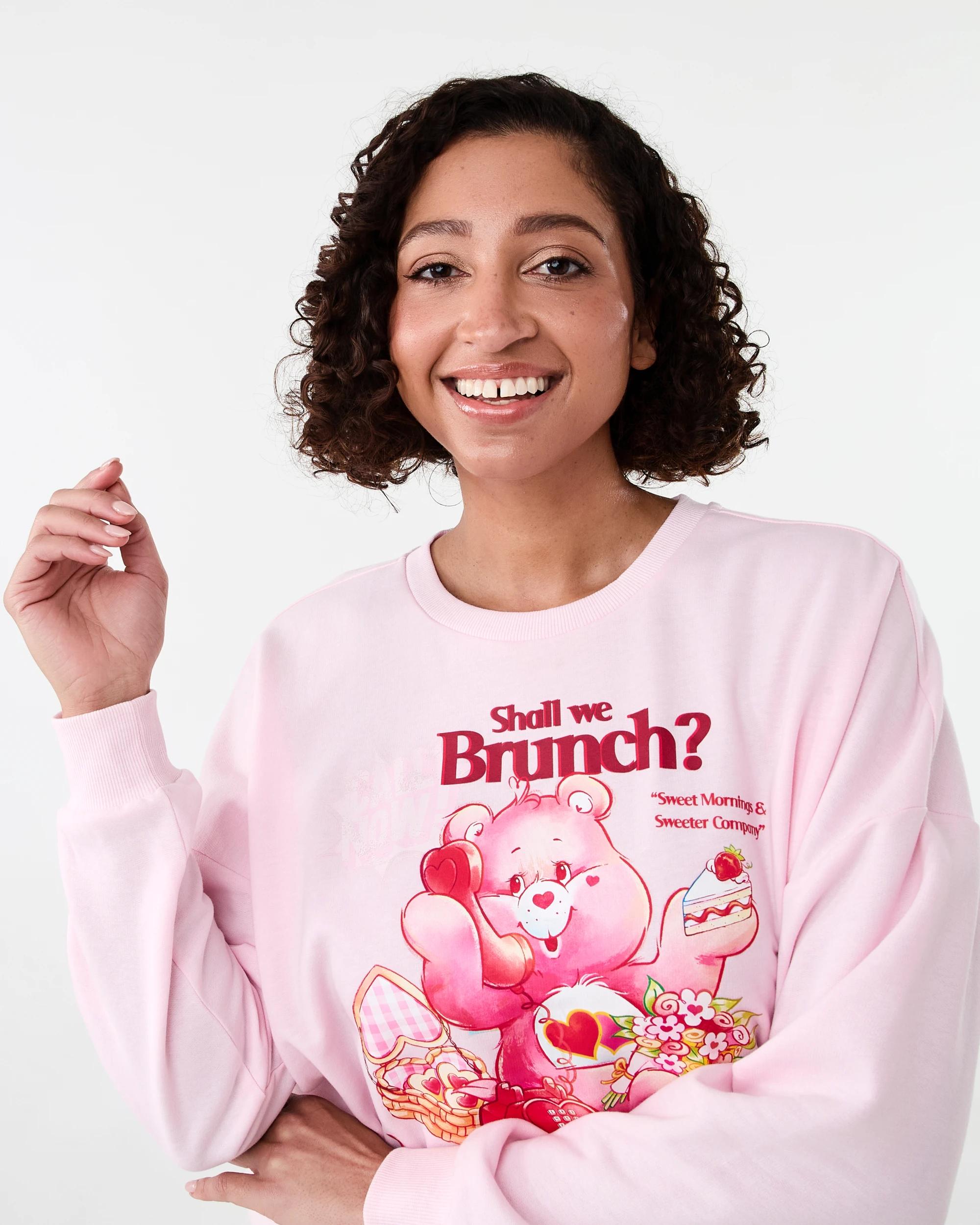 4 Care Bears License Sweat Top and Waffle Pants Pyjama Set Cb Brunch, 4 of 8