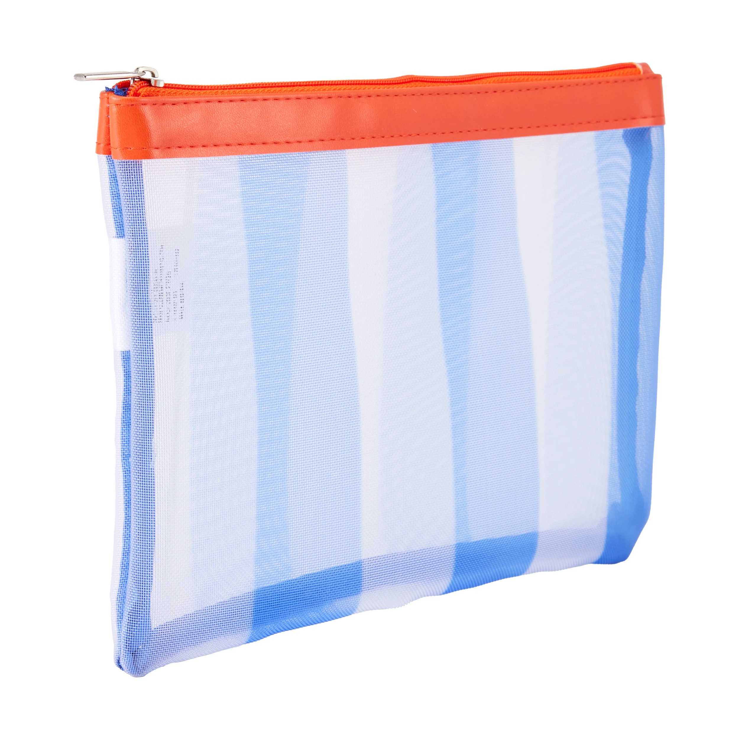 2 Mesh Stripe Pencil Case - Blue, 2 of 6