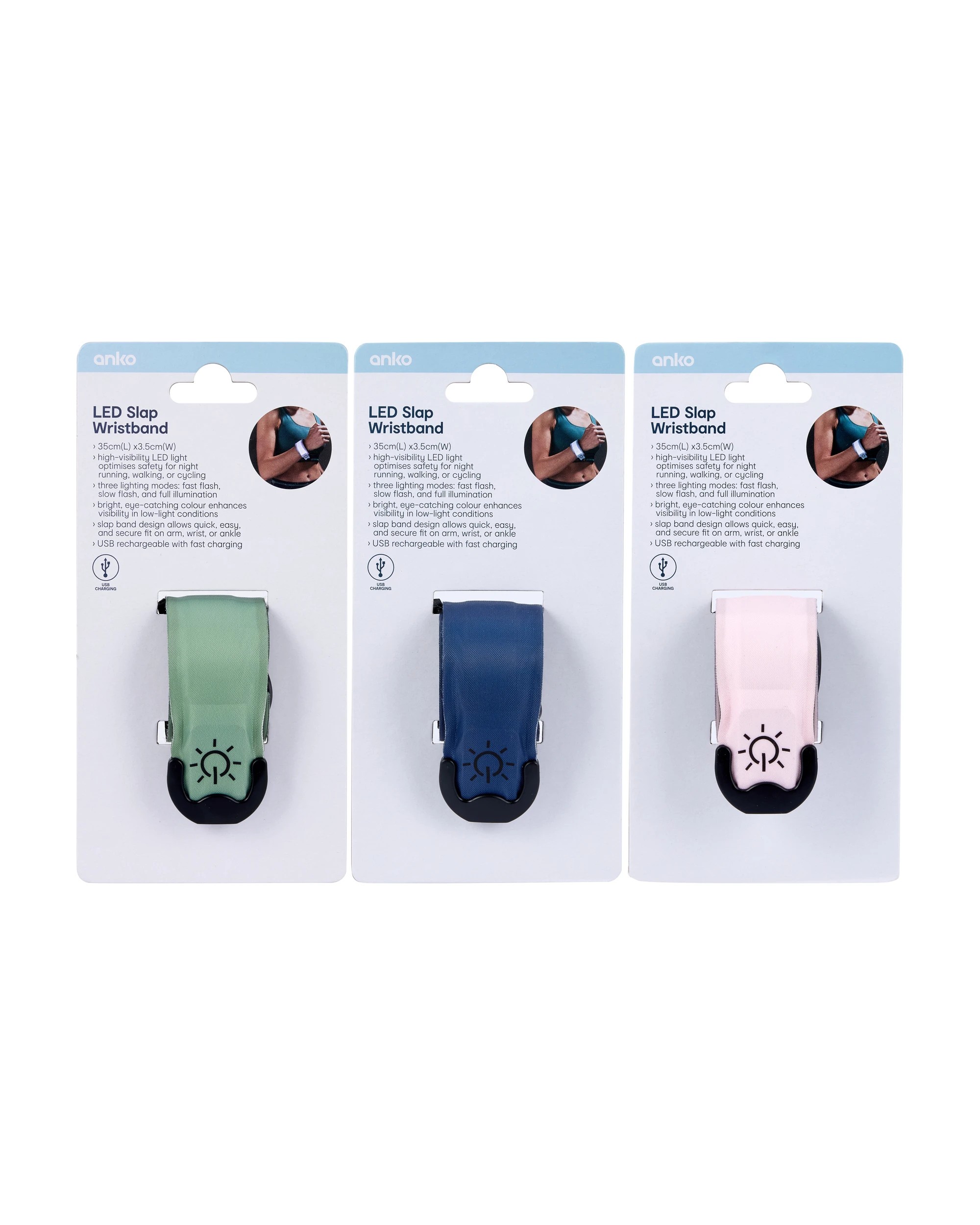 10 LED Slap Wristband - Assorted, 10 of 10