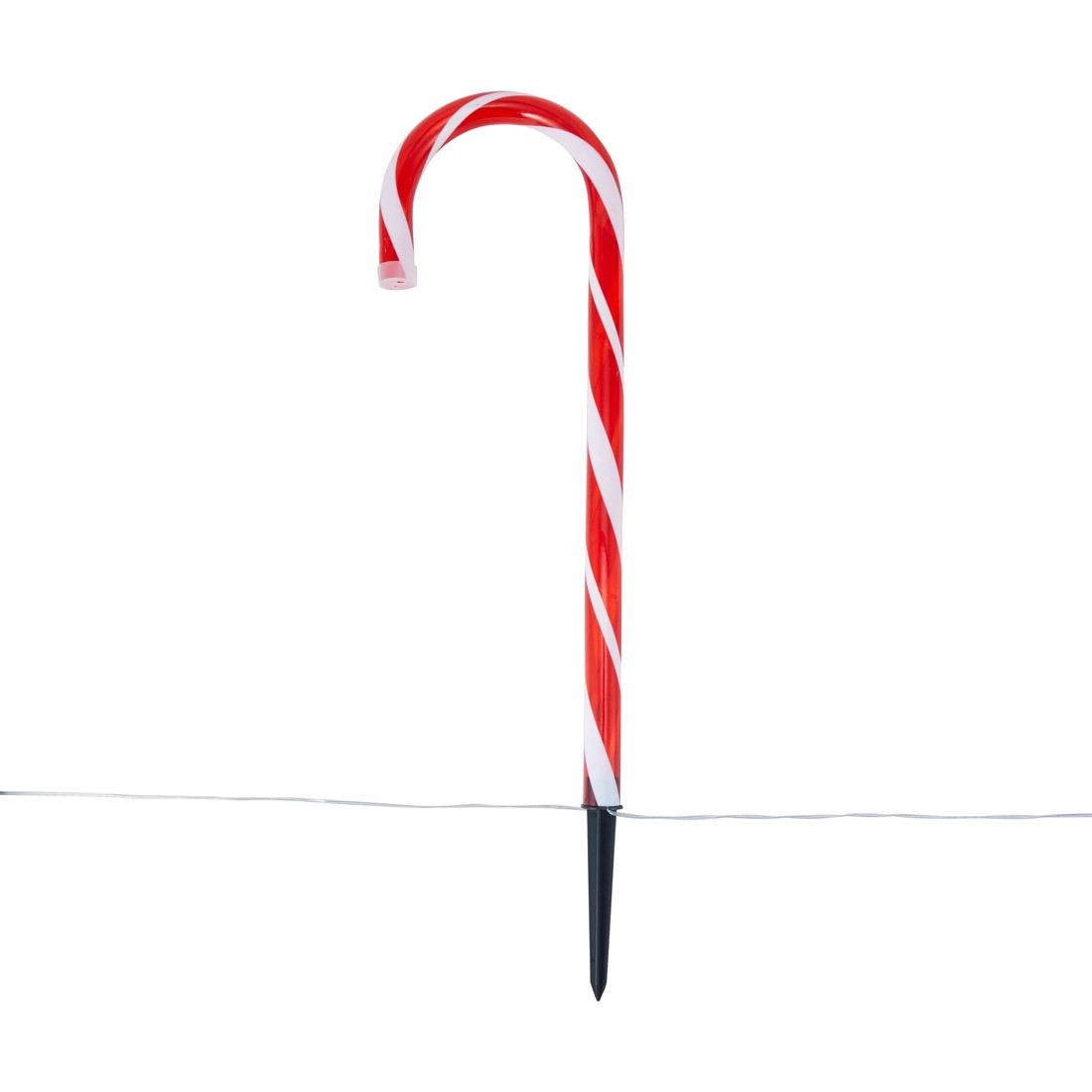 4 4 Pack Solar Powered LED Light Up Candy Cane Stakes, 4 of 9