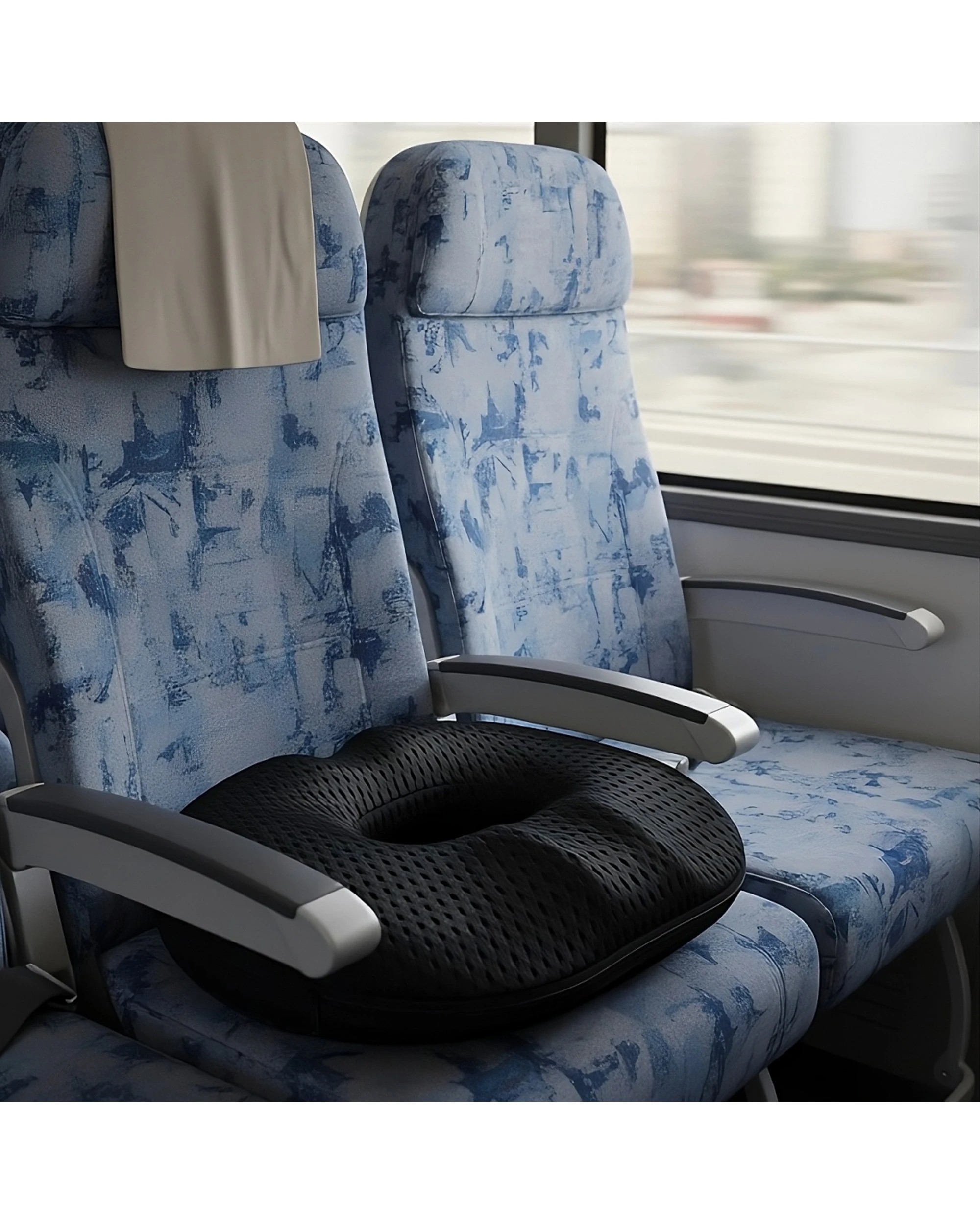 5 Bodyassist Mens Donut Seat Pillow Memory Foam With Large Hot Cold Gel Pack - Black, 5 of 5