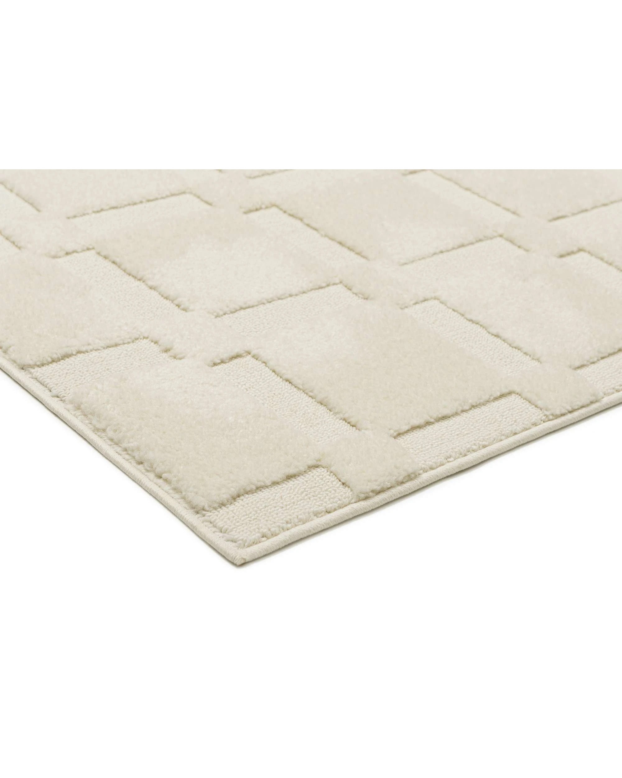 Loopsie Fuji Checkerboard Rug-290cm x 200cm - White - Kmart
