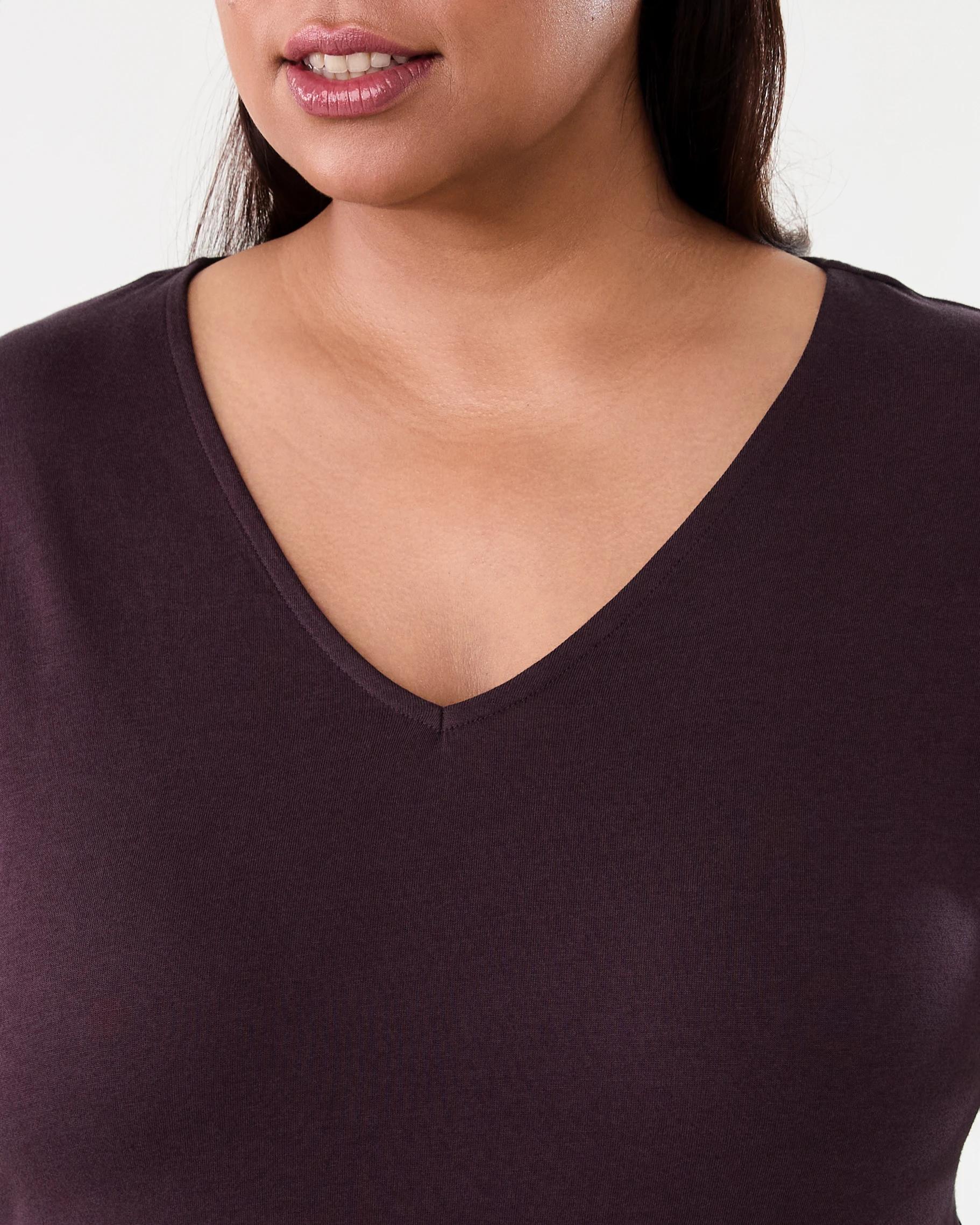 5 Curve Short Sleeve Frill Tier Knit Mini Dress Fudge, 5 of 8