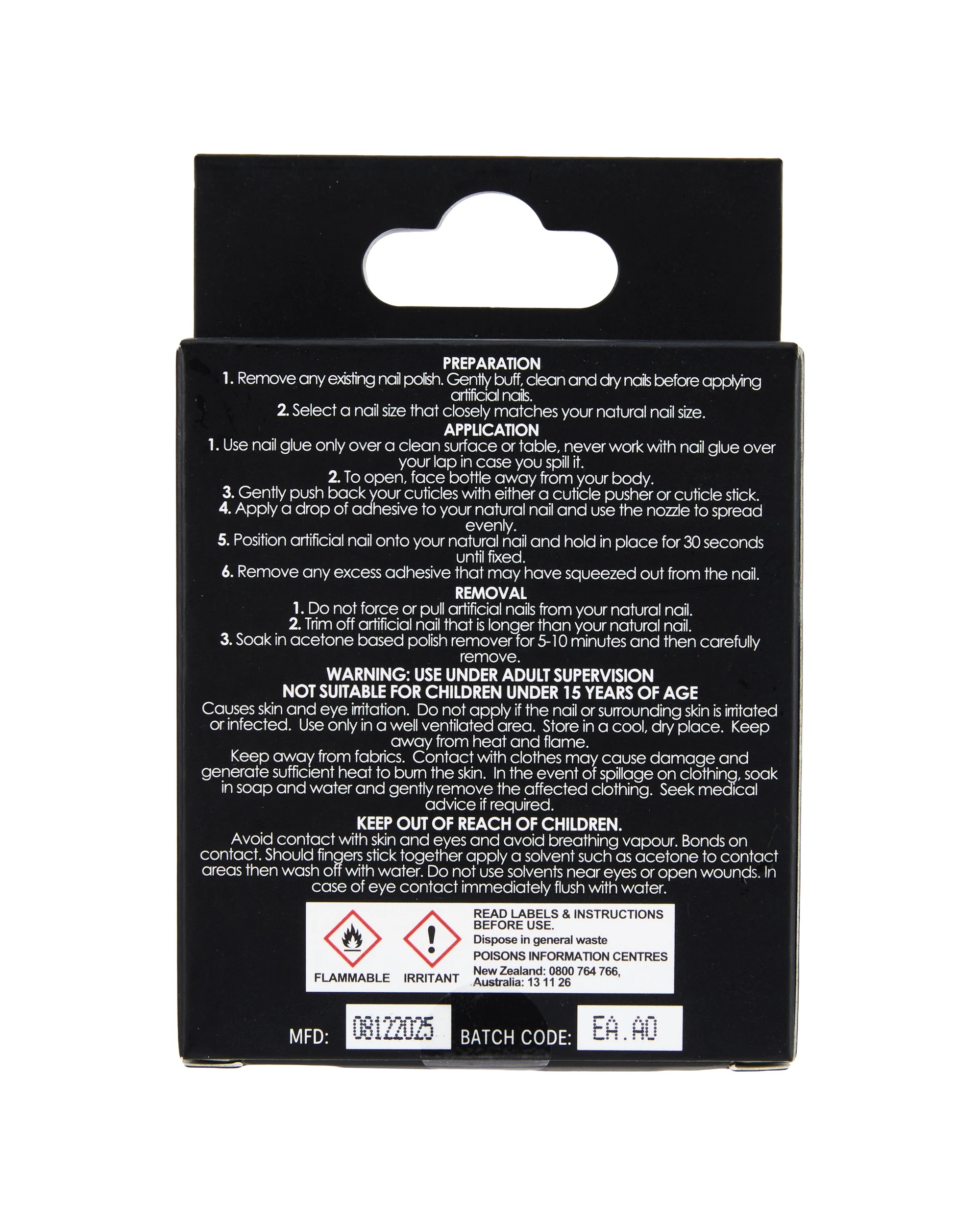 4 OXX Cosmetics 24 Pack Artificial Nails with Adhesive - Pointed Stiletto Shape, French Tip, 4 of 4