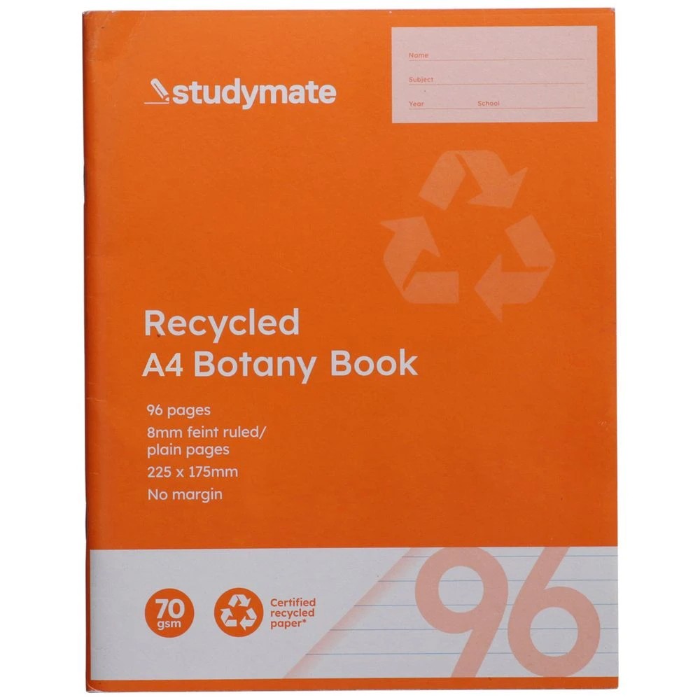 3 Studymate A4 Recycled 8mm Ruled Botany Book 96 Page, 3 of 4
