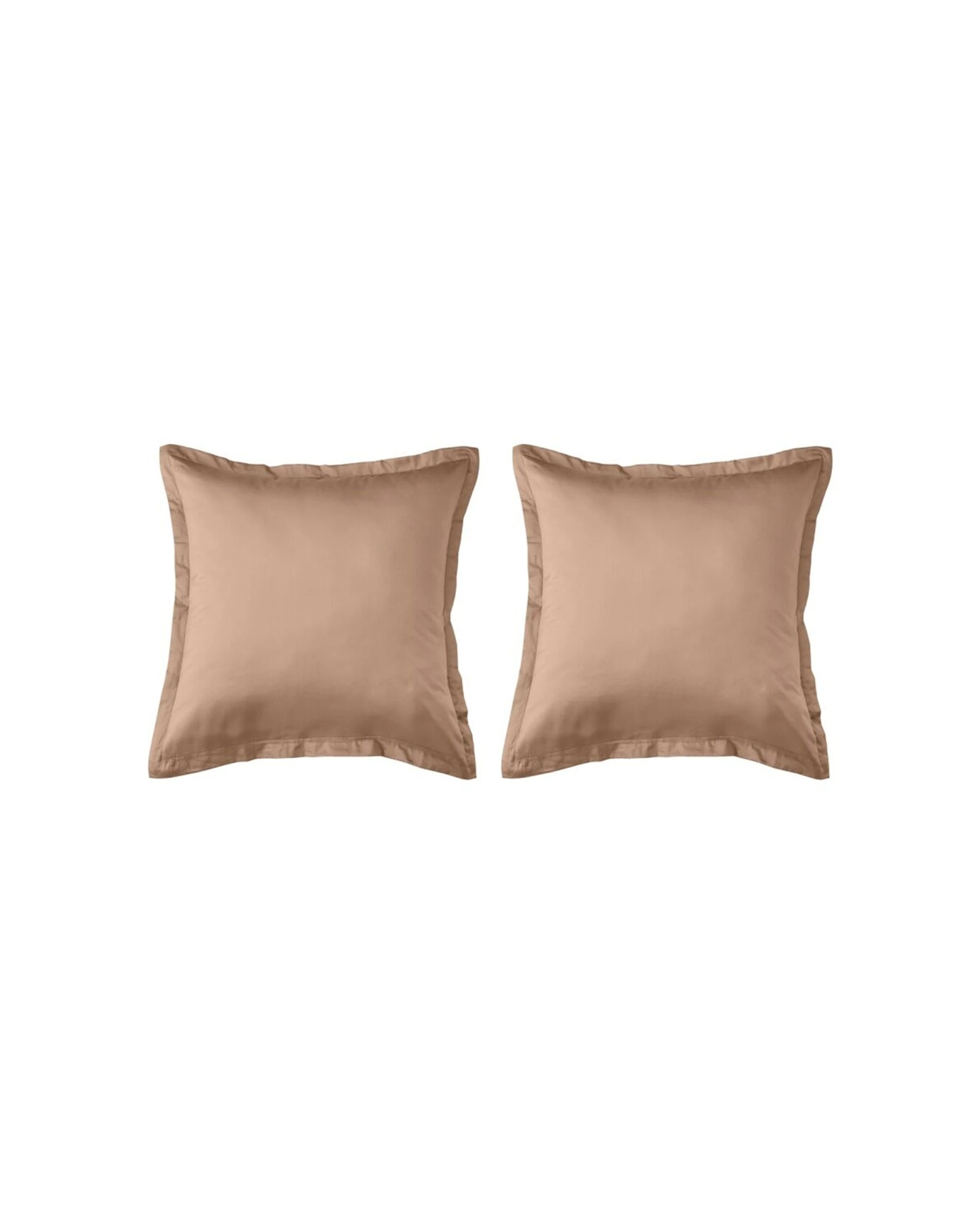 1 Grosvenor House Egyptian Cotton Tailored European Pillowcase Clay 2PK 500TC - Brown, 1 of 5
