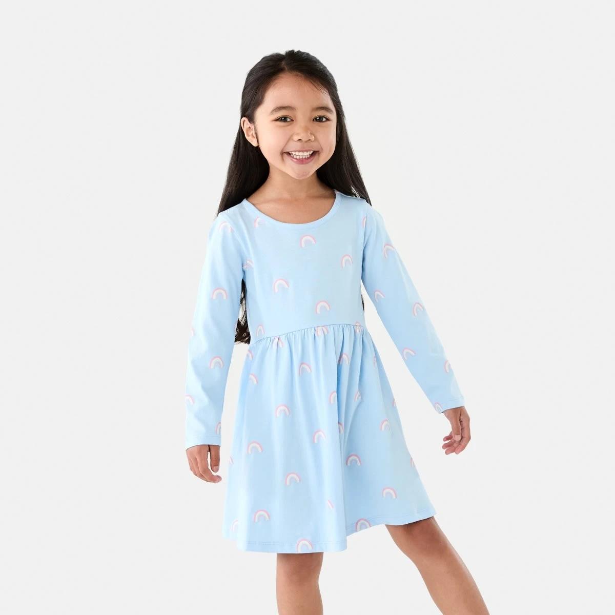 1 Long Sleeve Jersey Dress Rainbow, 1 of 9