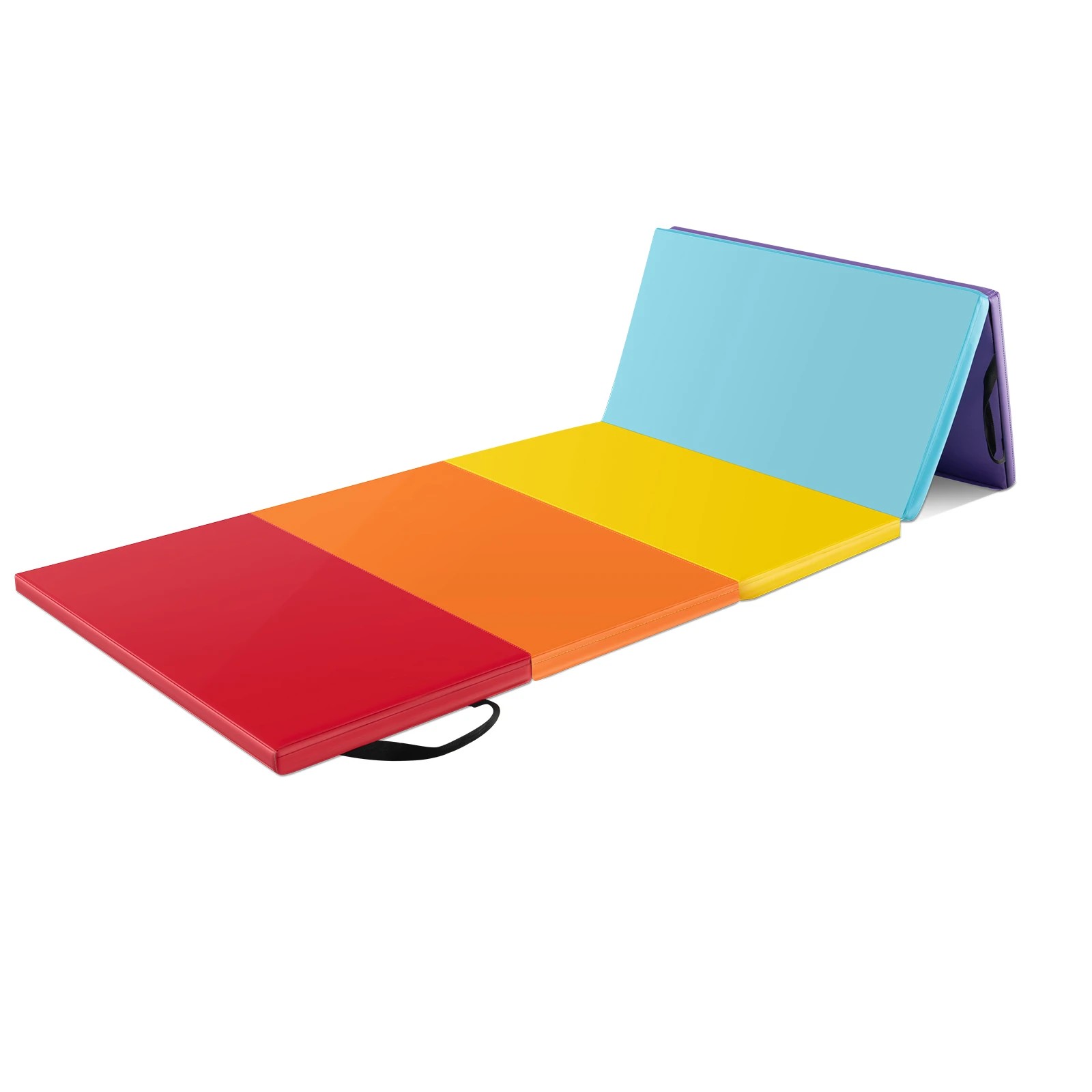 1 Costway 5-Panel Folding Gymnastics Mat PU Leather Exercise Tumbling Mat, 1 of 1