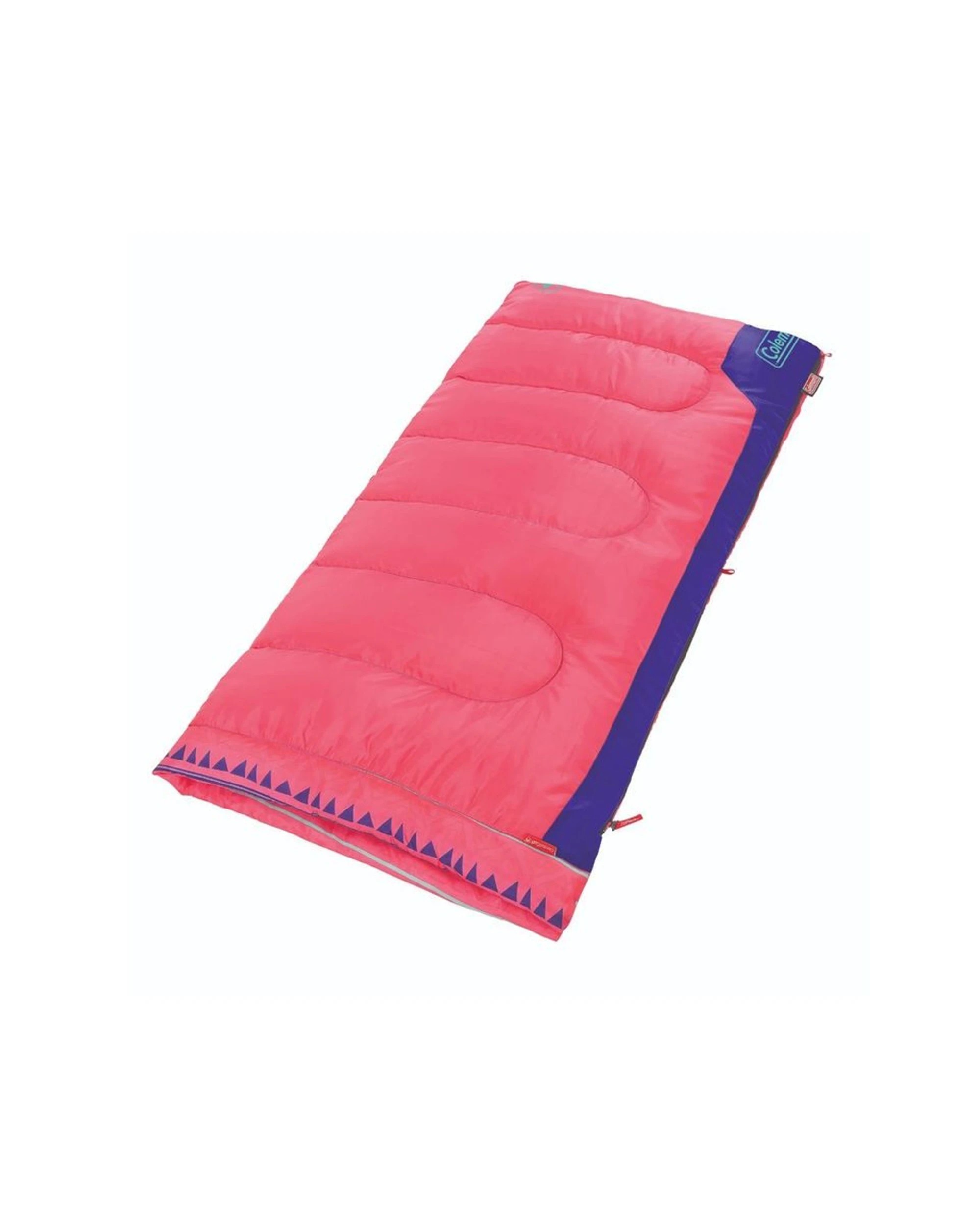 2 Coleman Youth Sleeping Bag 10C Temp Rating Lightweight Camping Polyester - Pink, 2 of 2