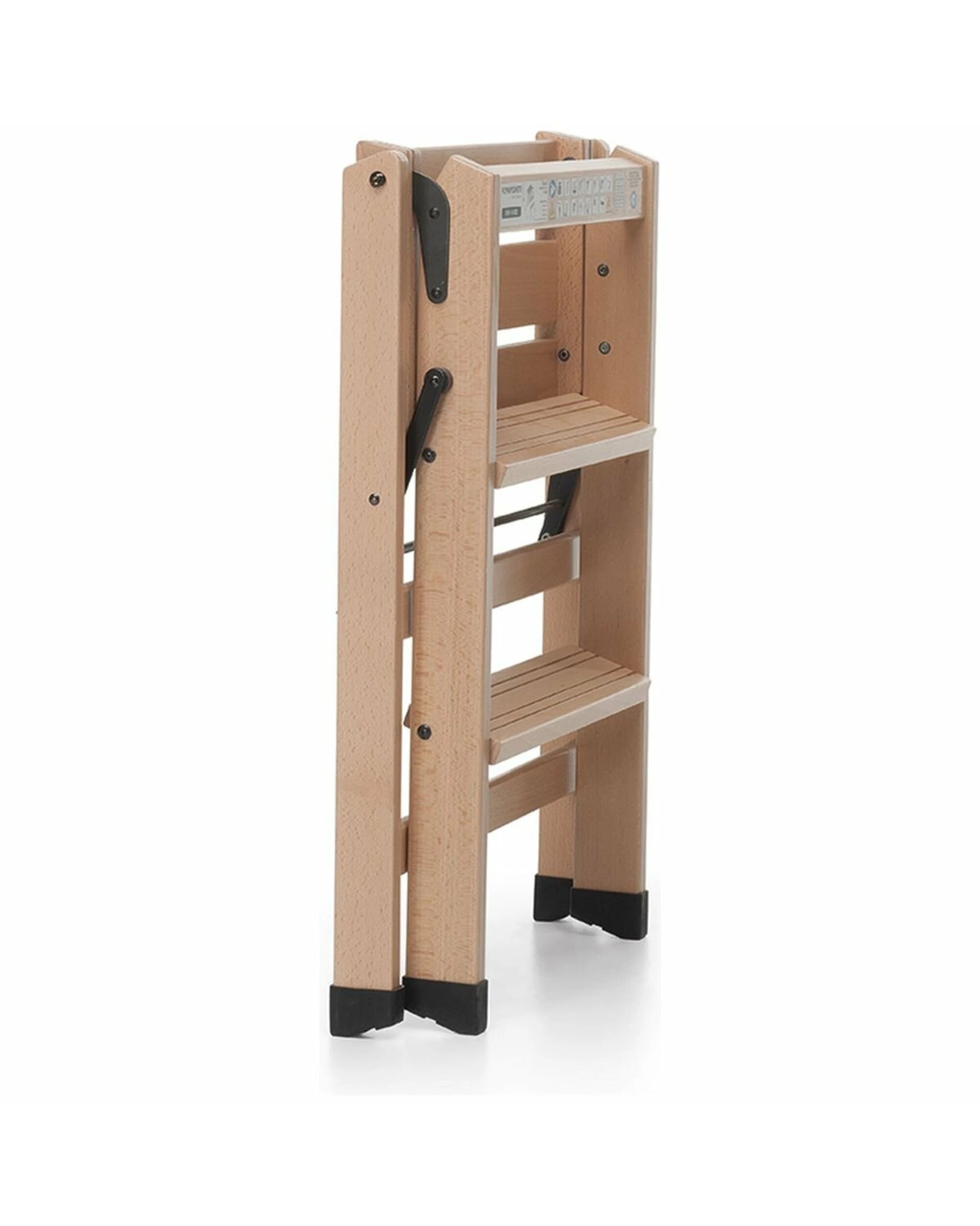 2 Foppapedretti Tialzo Step Ladder Natural Beechwood, 2 of 4