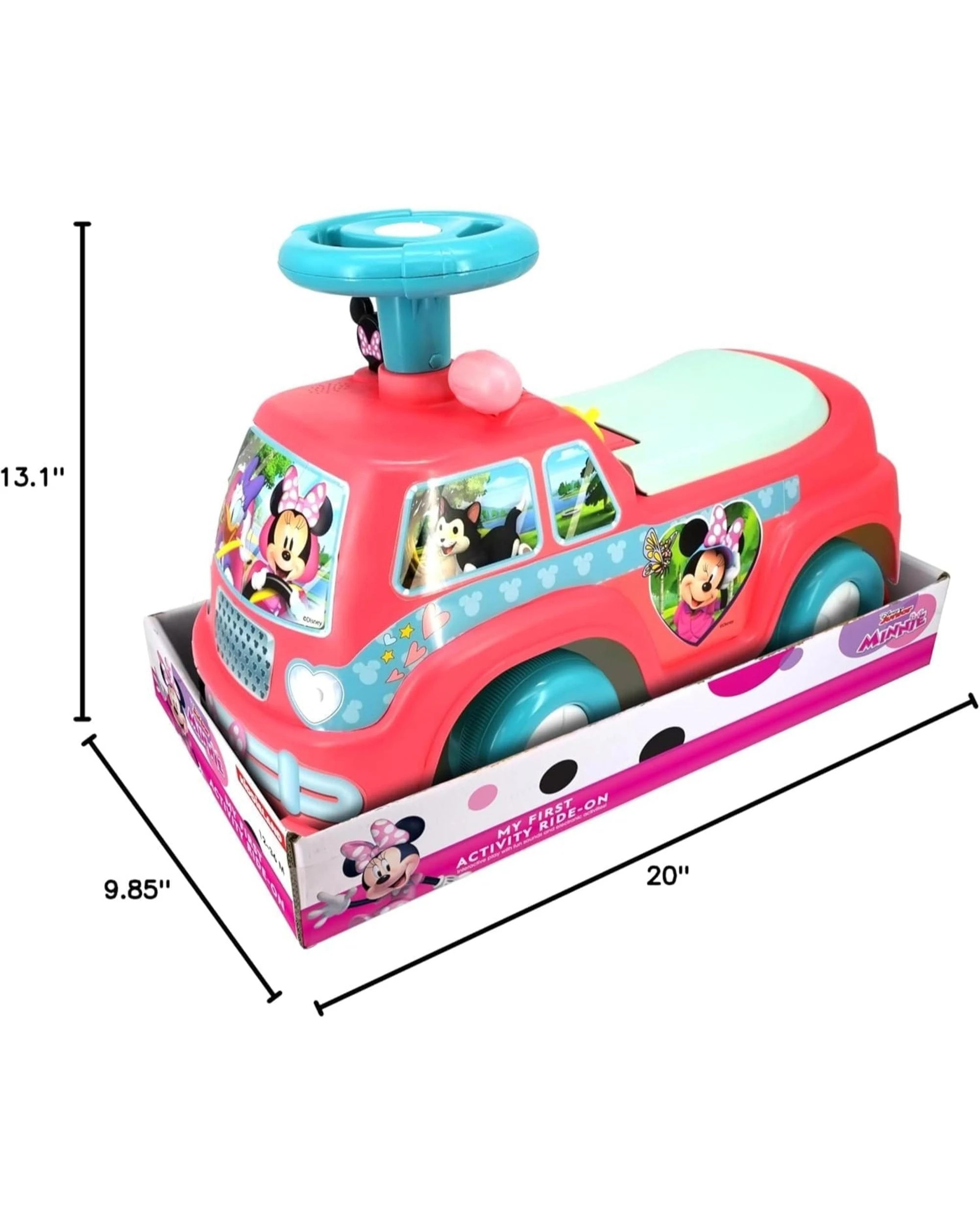6 Disney Junior Minnie Mouse My First Activity Ride-On Camper Van with Lights and Sounds, 6 of 6