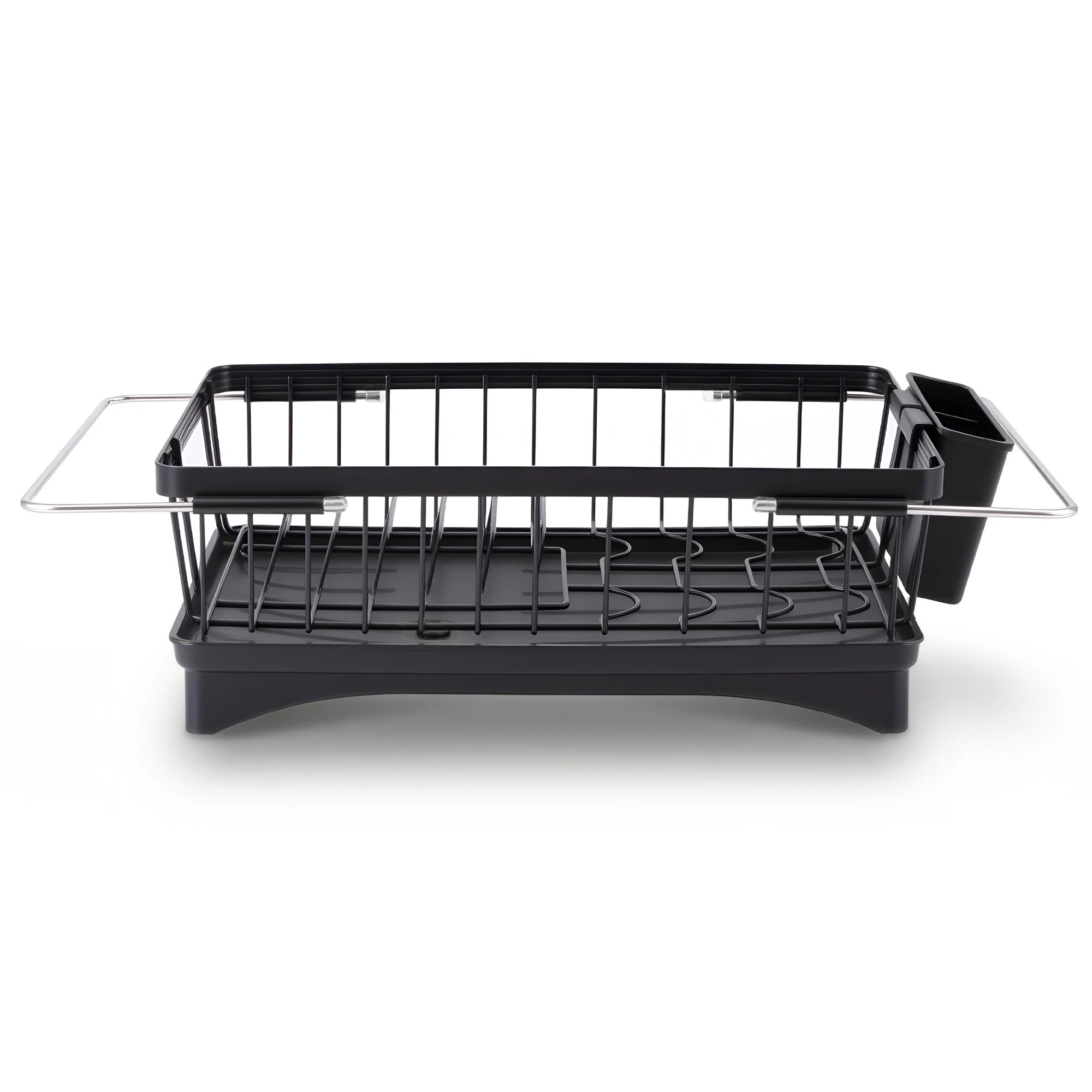 2 Cefito Dish Drying Rack for Kitchen Storage Organisation Kitchen Sink Organiser Dish Drainer - Black, 2 of 2