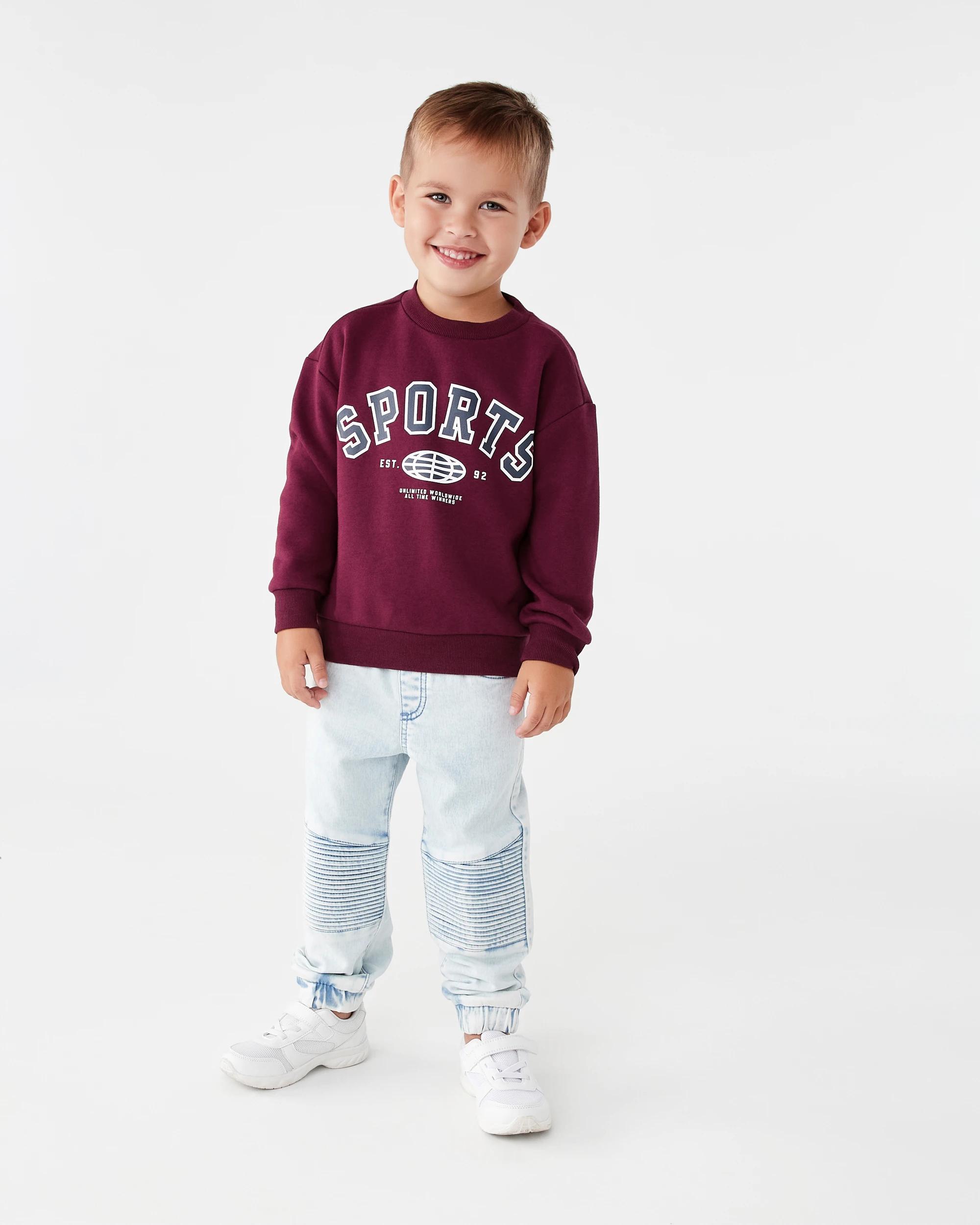 6 Print Crew Neck Sweatshirt Burg Vars, 6 of 7