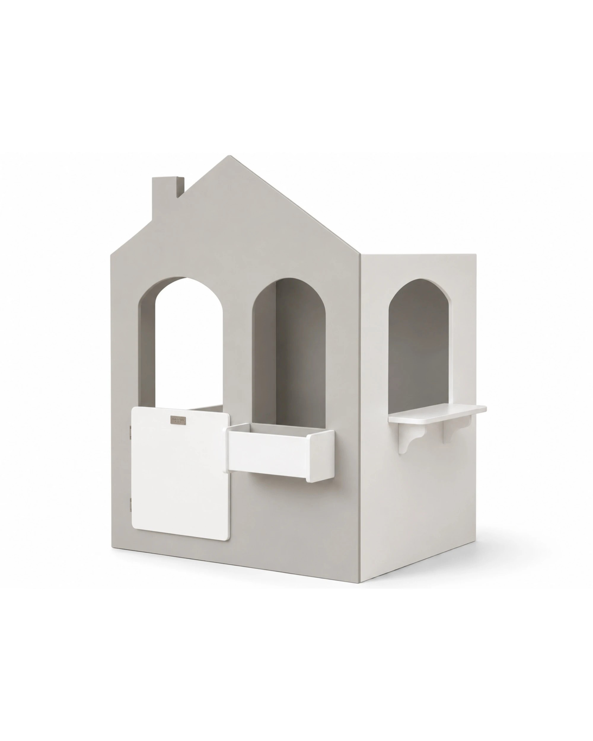 1 Hide & Seek Kids Remi Indoor Cubby House - & White - Grey, 1 of 2