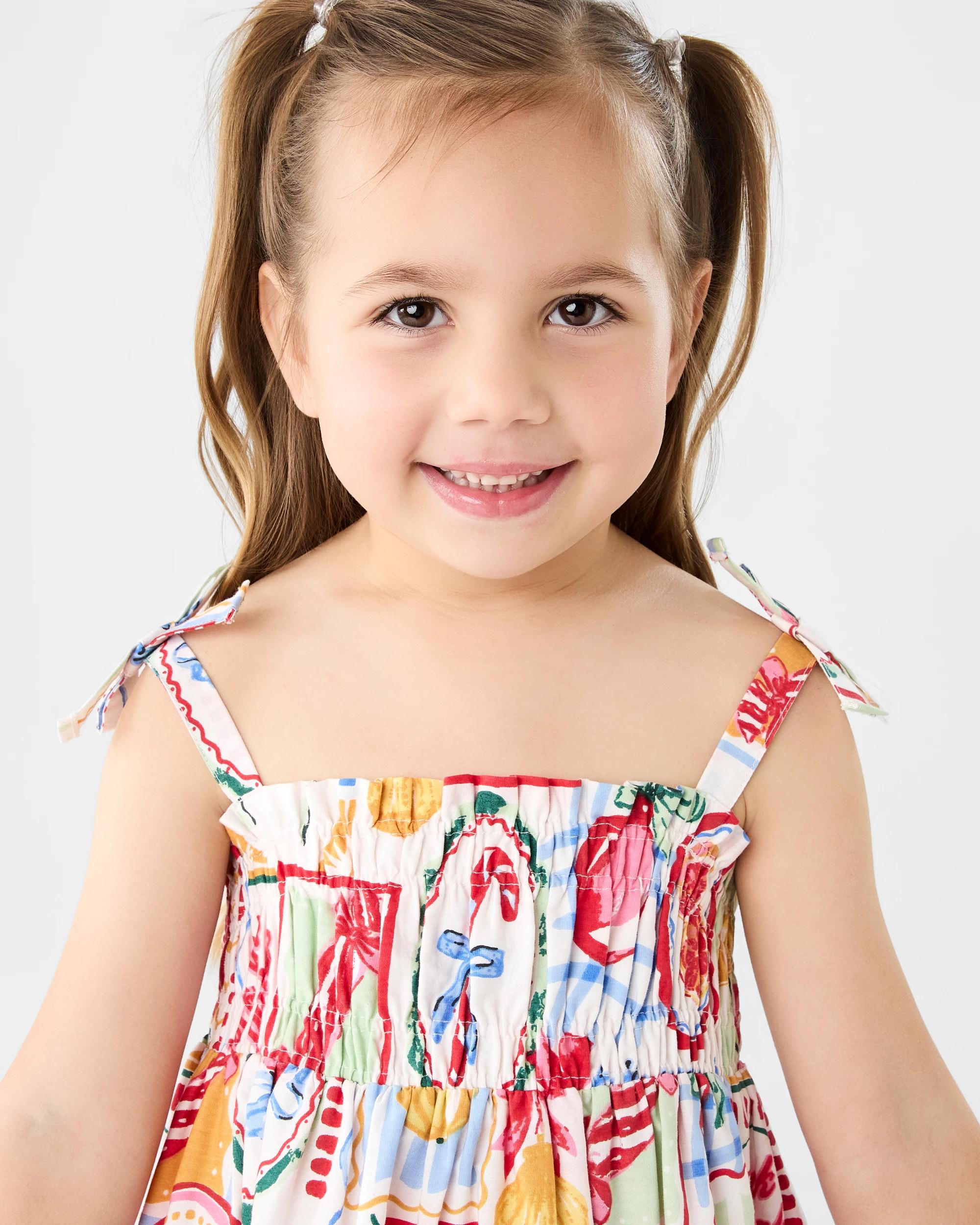 Family Matching Christmas Festive Summer Print Kids Dress - Kmart