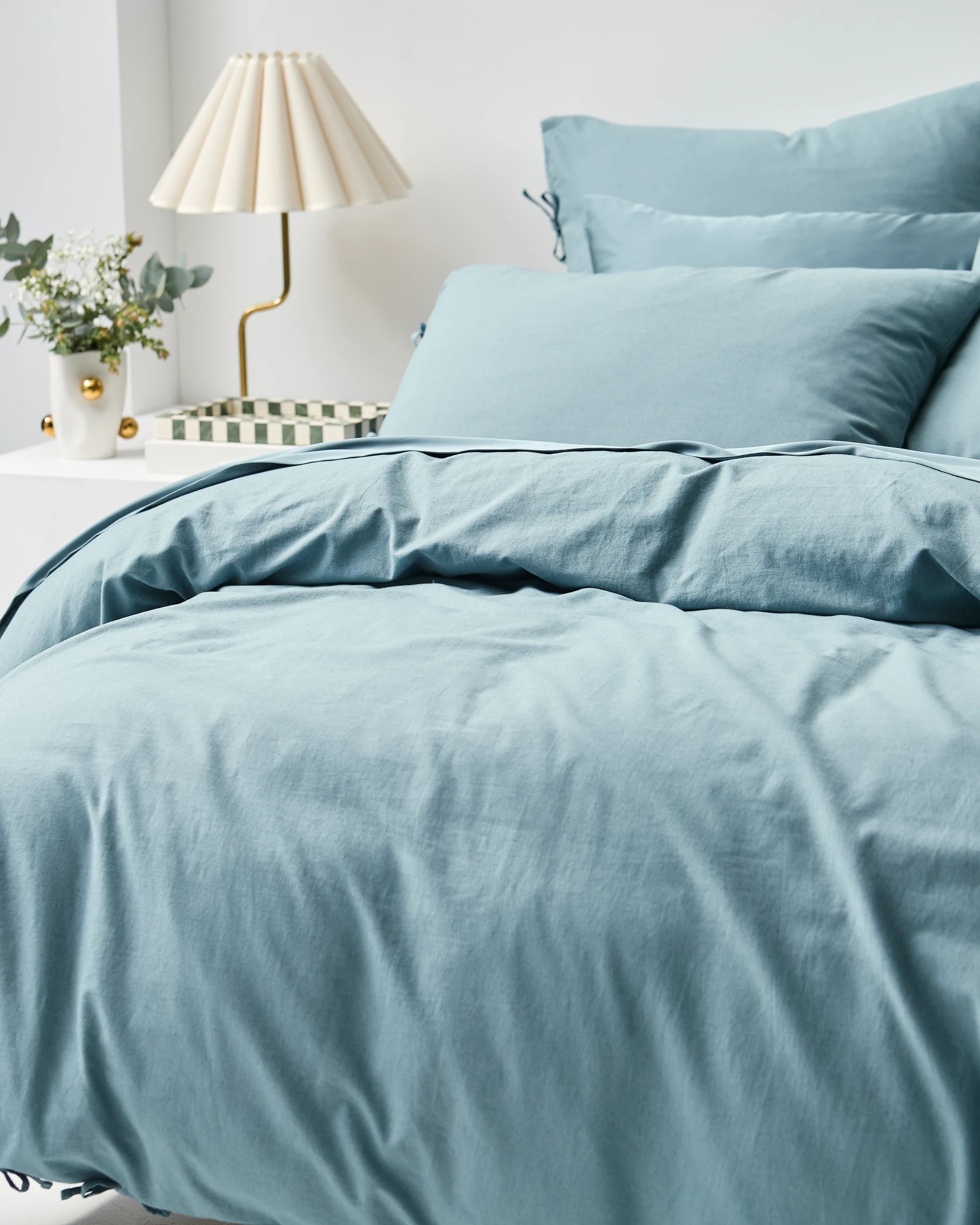 2 Target Laynie Linen/Cotton Quilt Cover Set - King Bed - Blue, 2 of 10