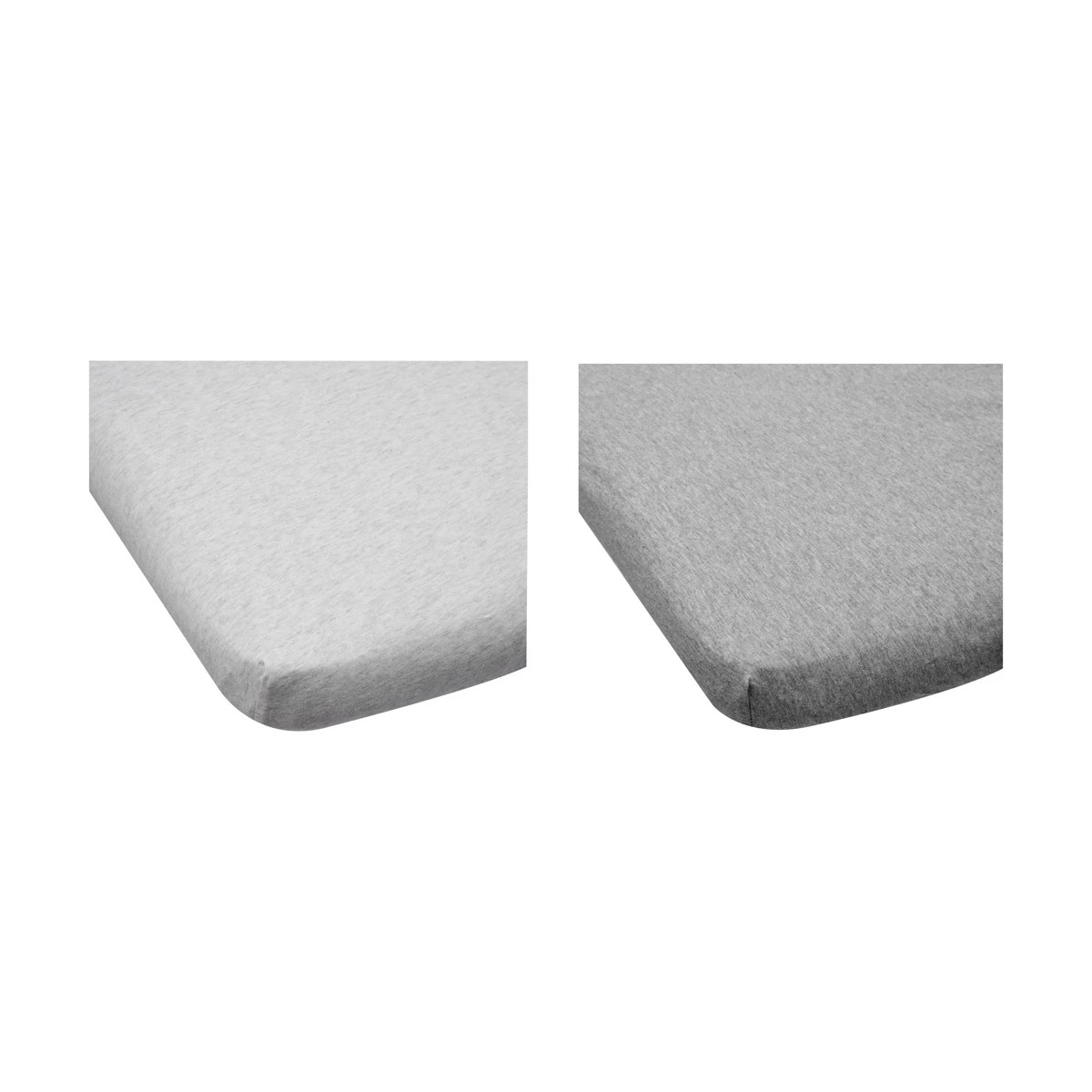 1 2 Pack Jersey Fitted Cotton Co-Sleeper Bassinet Sheets - Grey, 1 of 6