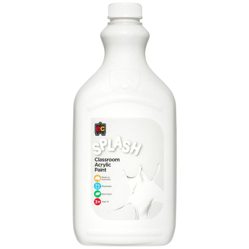1 Educational Colours Classroom Splash Paint 2L Snowball White, 1 of 1