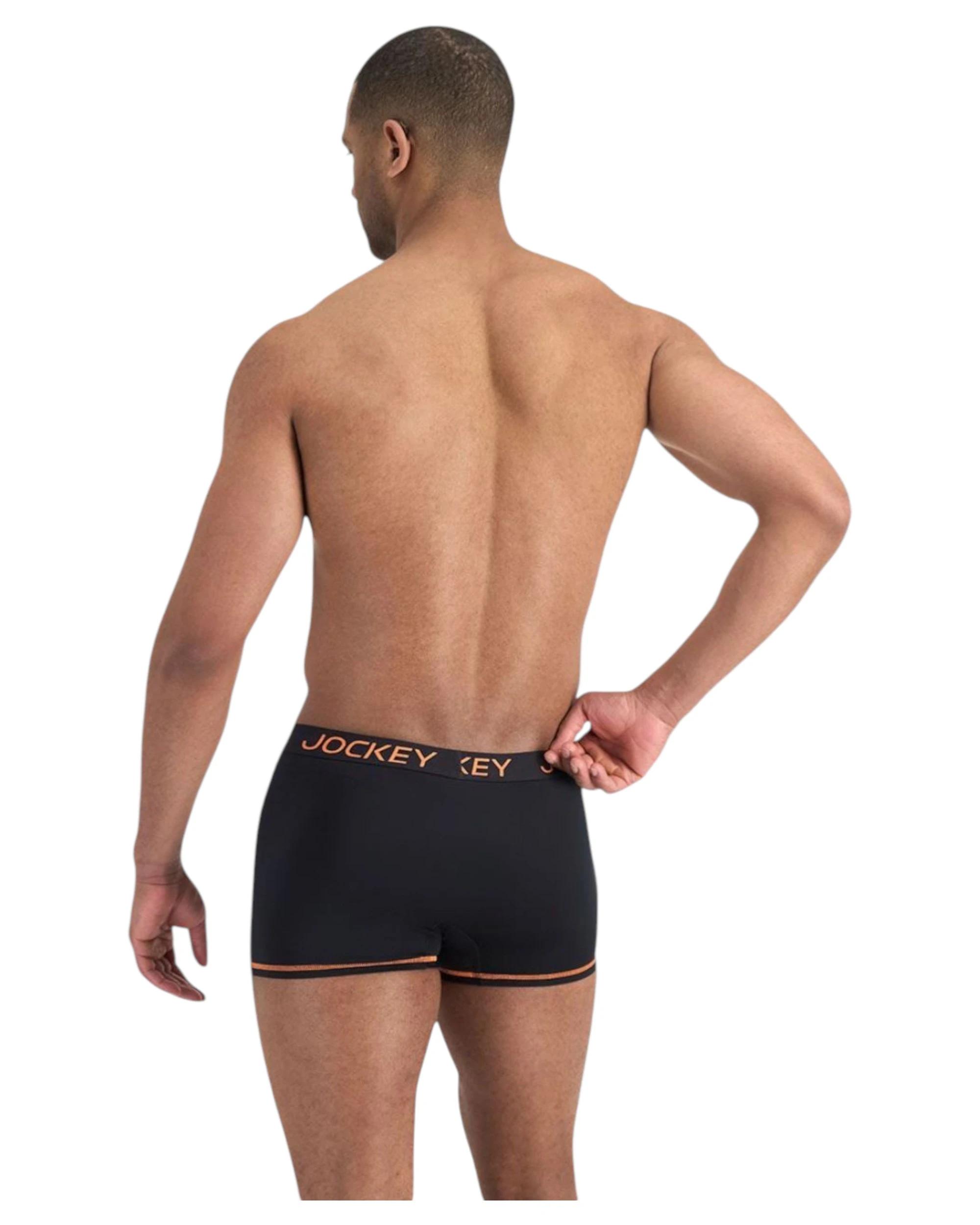 2 Jockey 2 Pack Mens Performance Active Micro Trunks Black Underwear BLACK, 2 of 5