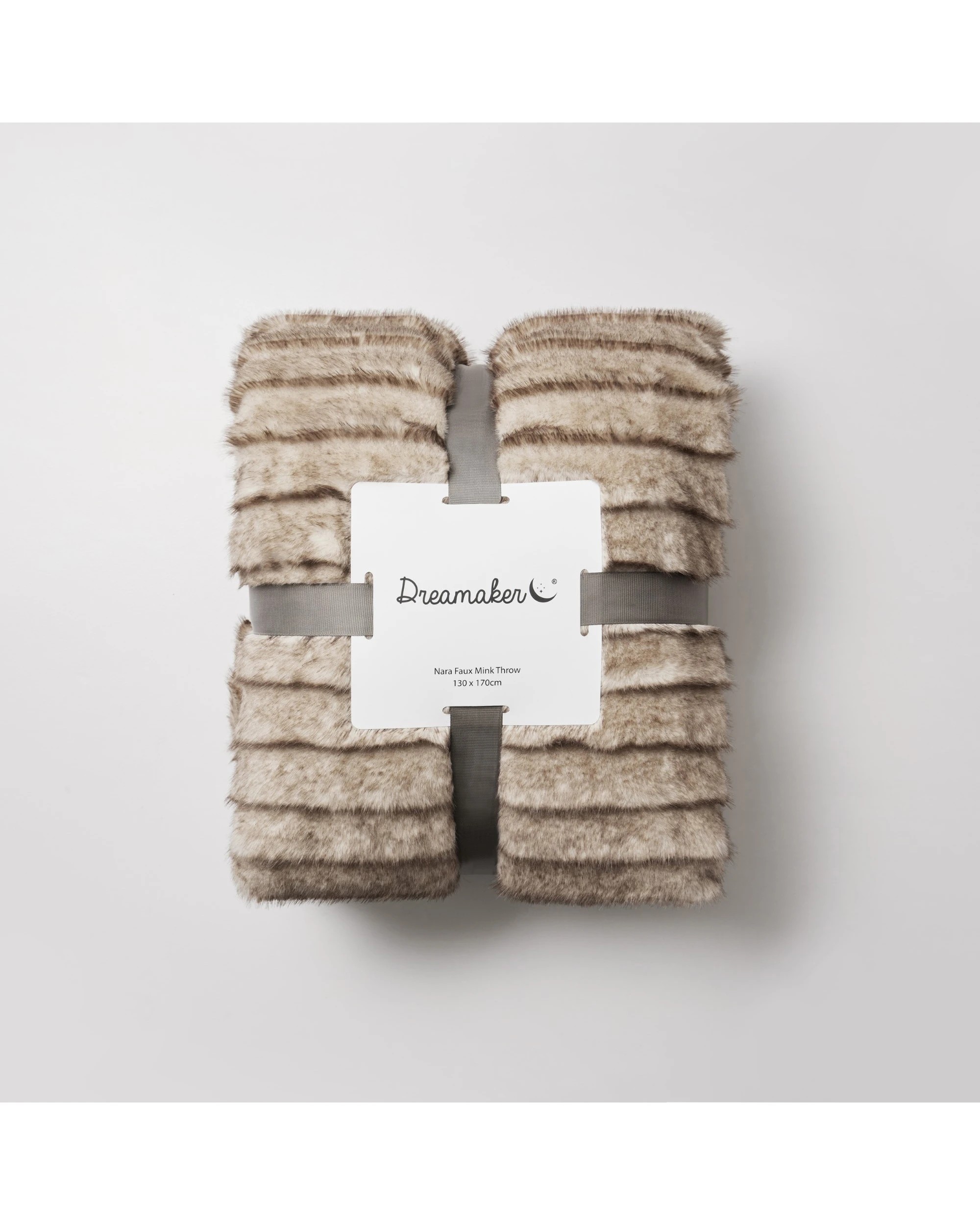 5 Dreamaker Nara Luxe Faux Mink Throw Blanket 130x170cm - Brown, 5 of 5