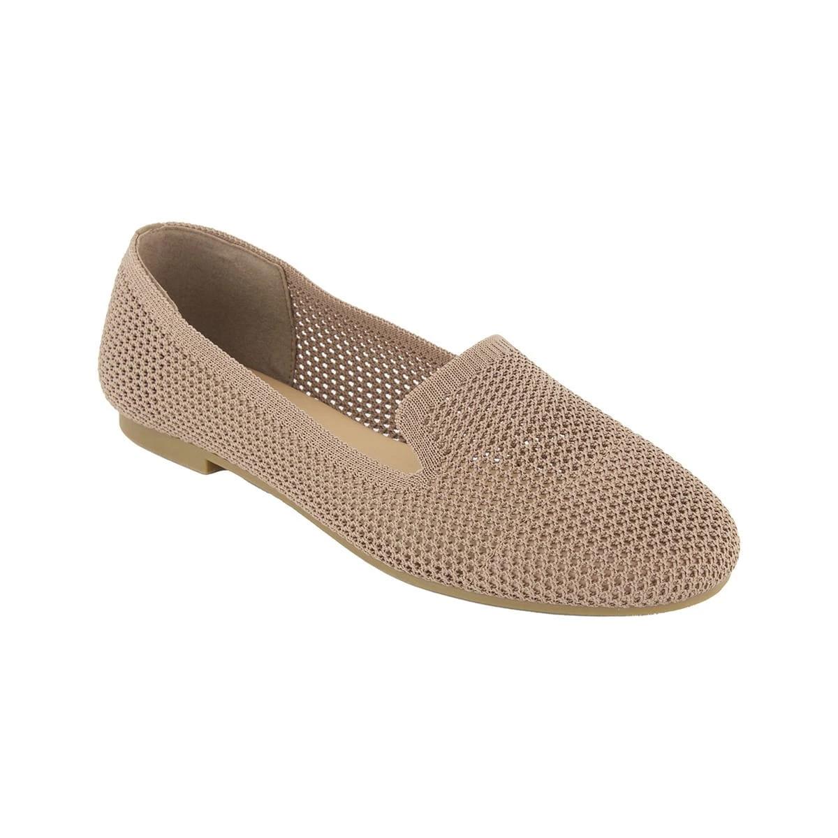 1 Knit Loafer Ballet Pumps Mocha, 1 of 5