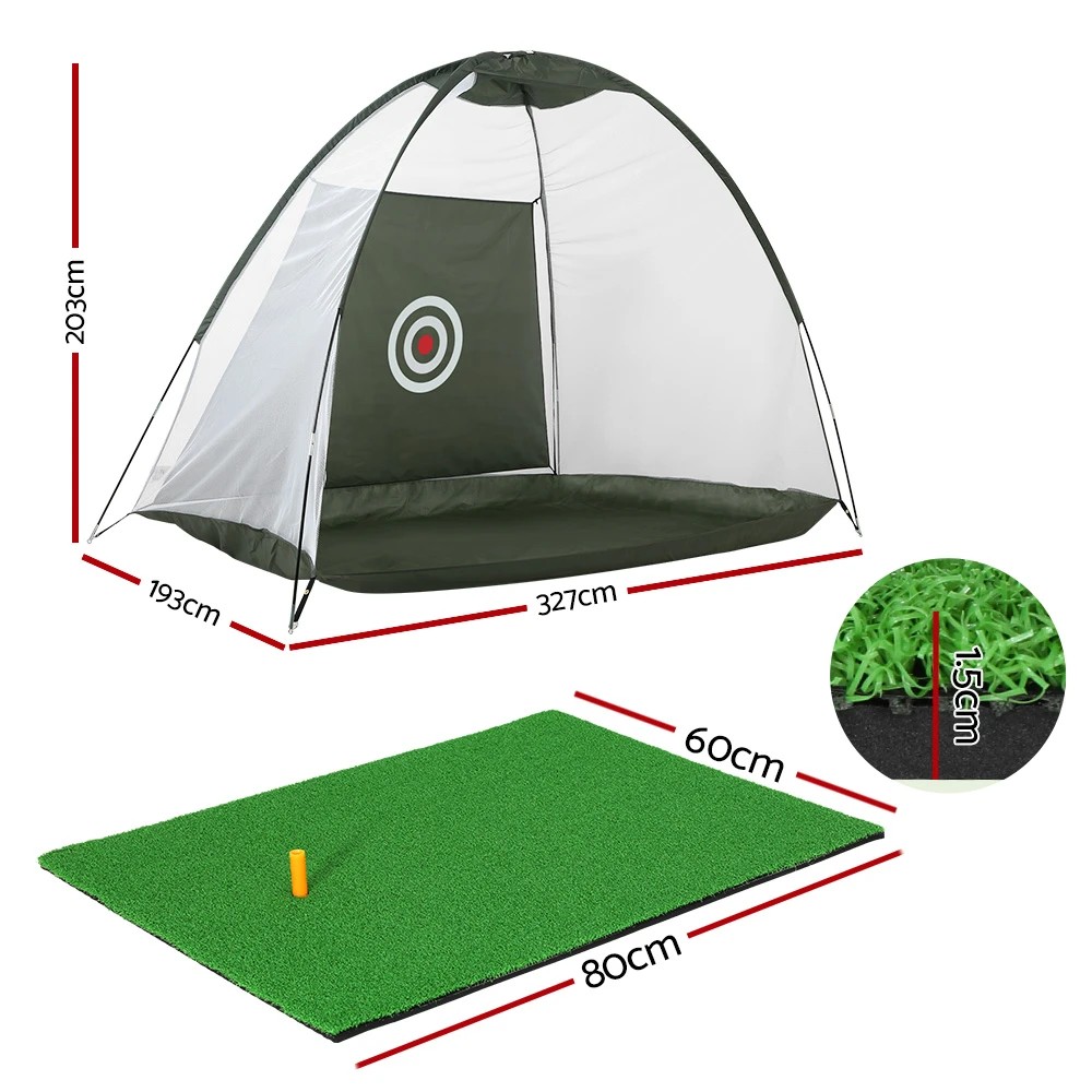 2 Everfit 3M Golf Practice Net And Training Mat Set Driving Target - Multi, 2 of 6