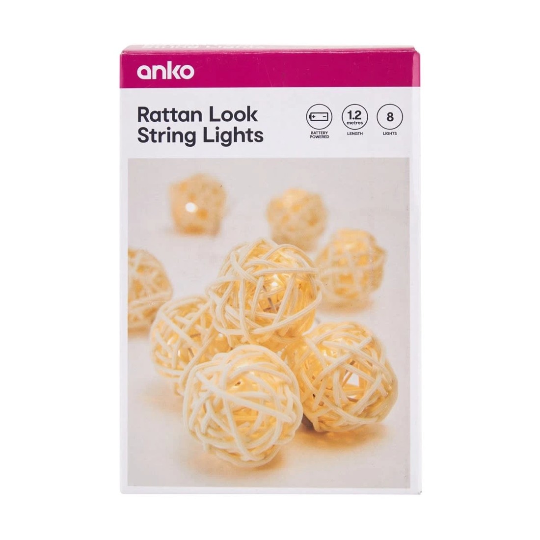 8 Rattan Look String Lights, 8 of 8