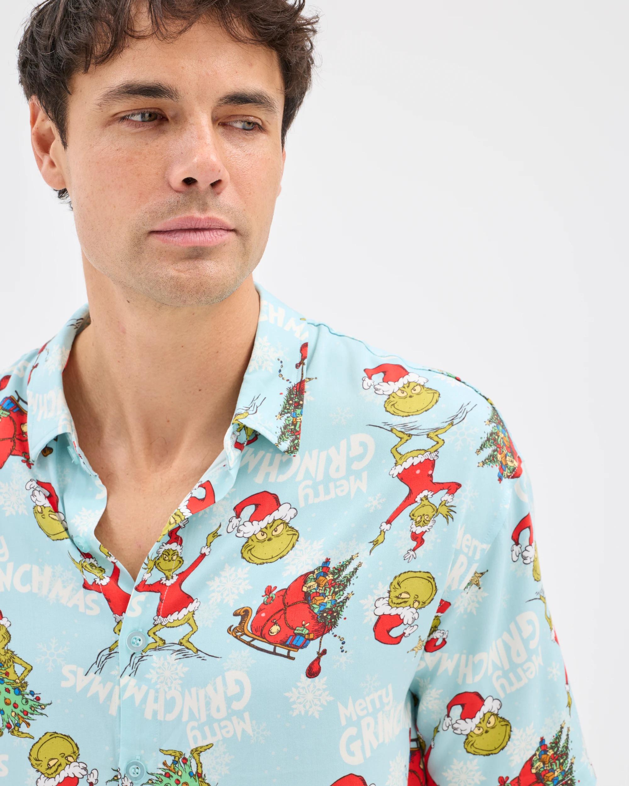 6 The Grinch Licensed Merry Grinchmas Christmas Short Sleeve Shirt MULTI MERRY GRINCHMAS, 6 of 7