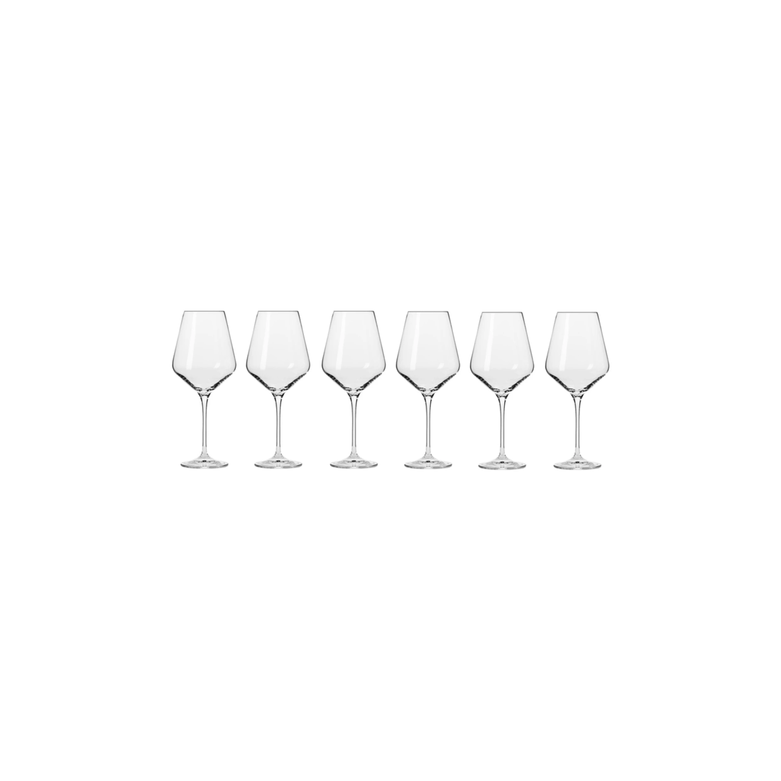 1 Krosno 6pc Avant-garde Stemmed Wine Glass Set 550ml For Home Bar And Parties
 - Plain, 1 of 6