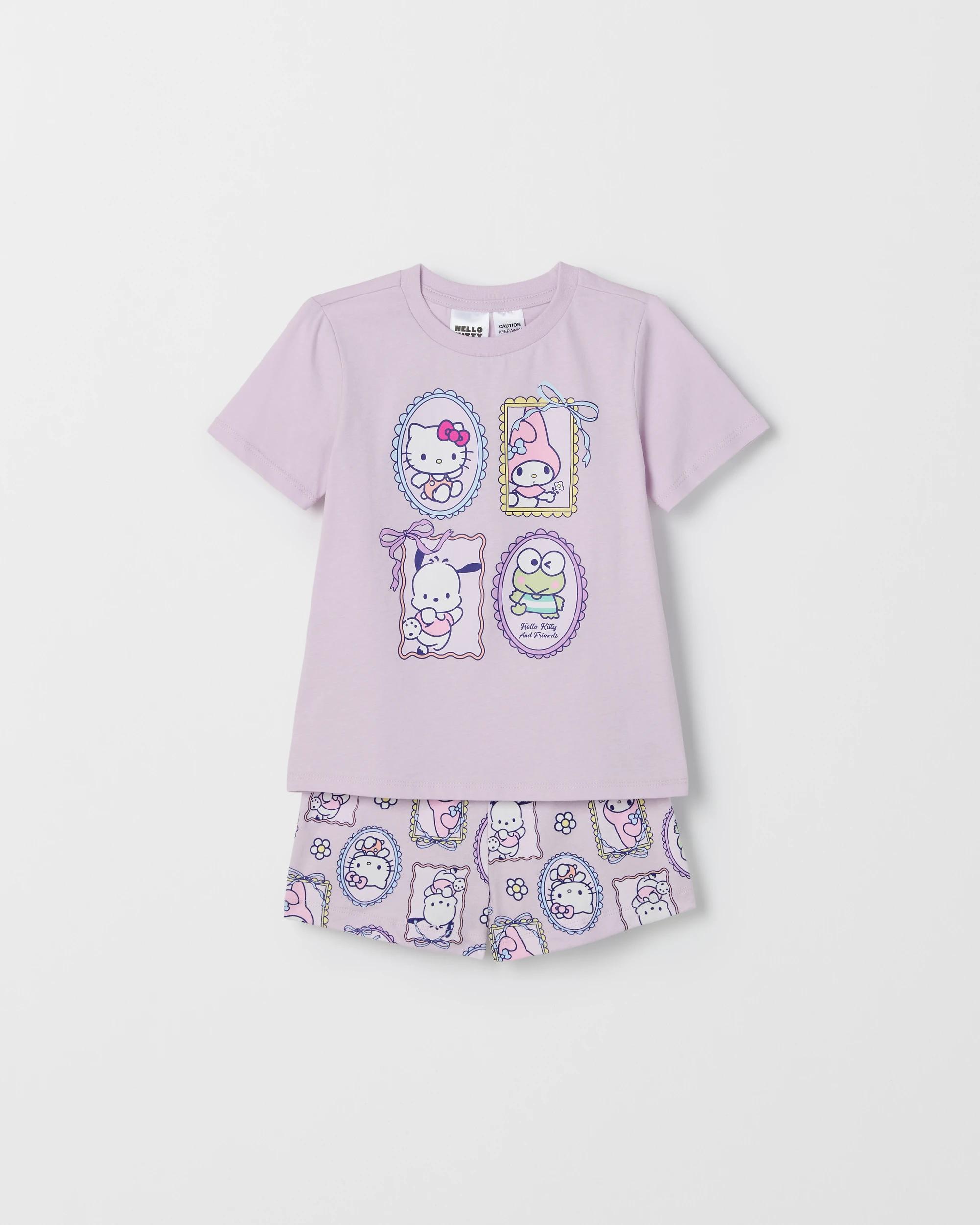 4 Hello Kitty Australian Cotton 2 Pack Younger Girls Pyjama Set HELLO KITTY MULTI, 4 of 7