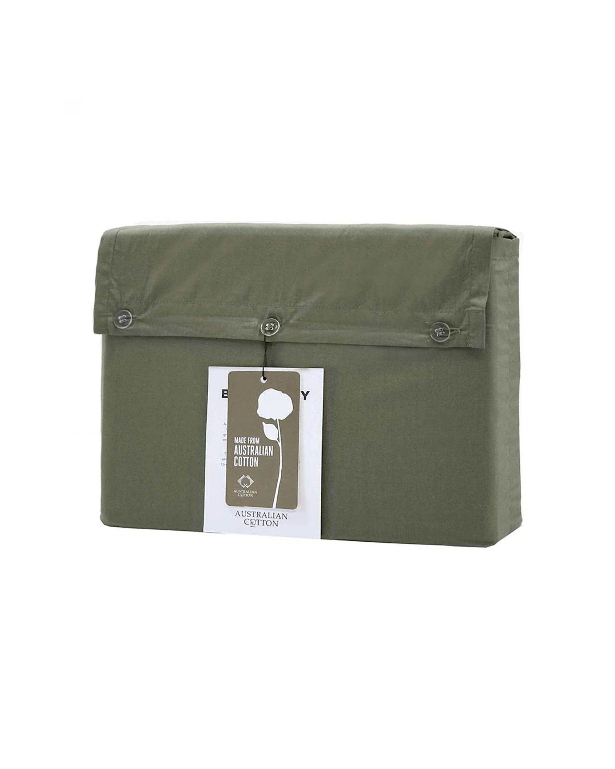 3 Bambury Pinnacle Sheet Set Genuine Australian Cotton - Queen Bed - Green, 3 of 4
