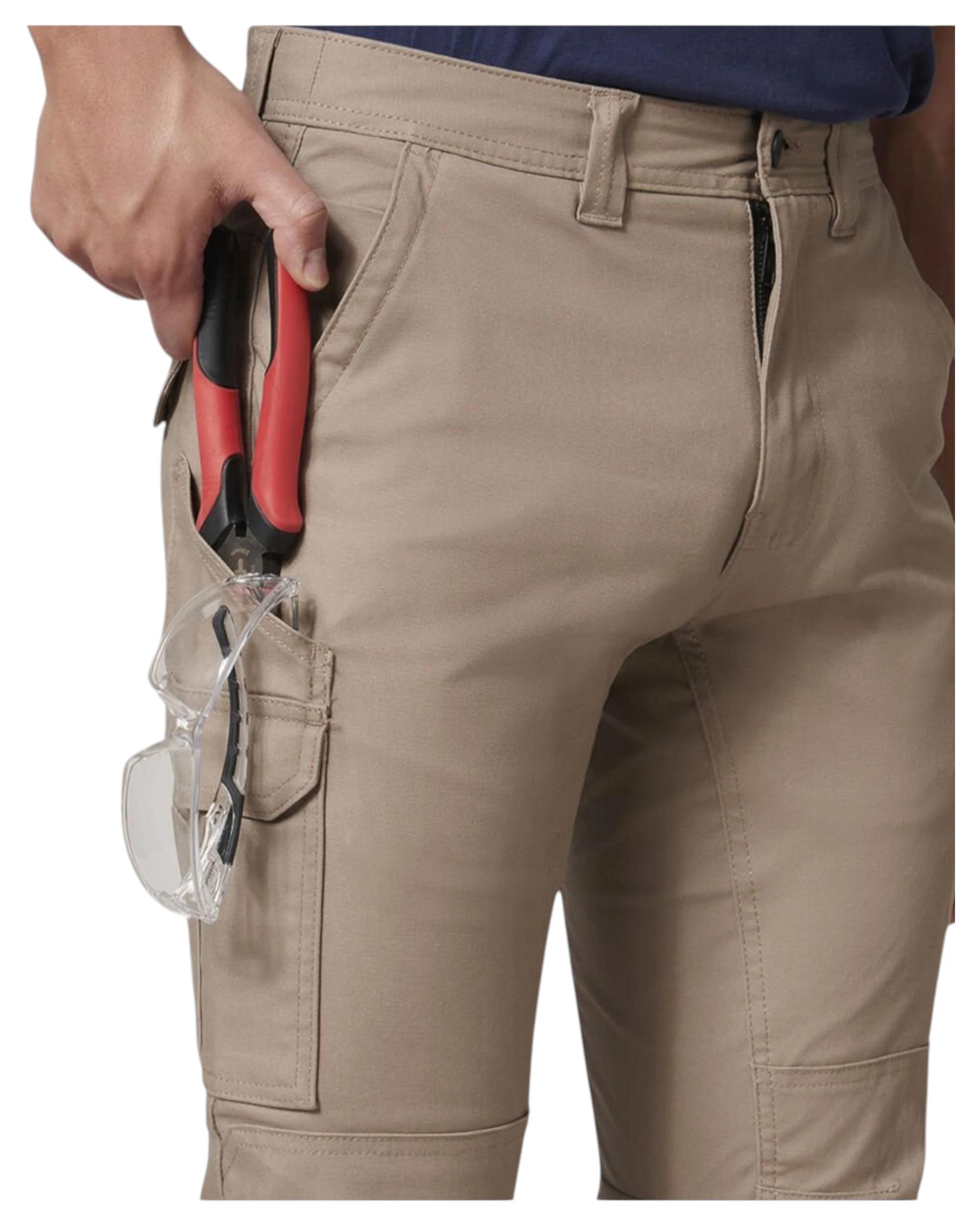 10 Hard Yakka Mens 3056 Stretch Canvas Cargo Pants Desert DESERT, 10 of 10